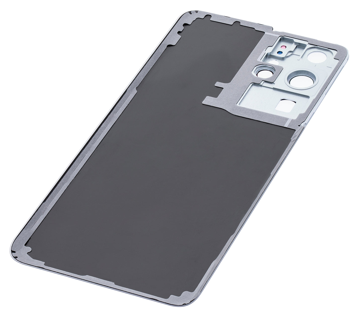 Back Cover Glass With Camera Lens For Samsung Galaxy S21 Ultra (No Logo) (Aftermarket Plus) (Phantom Silver)