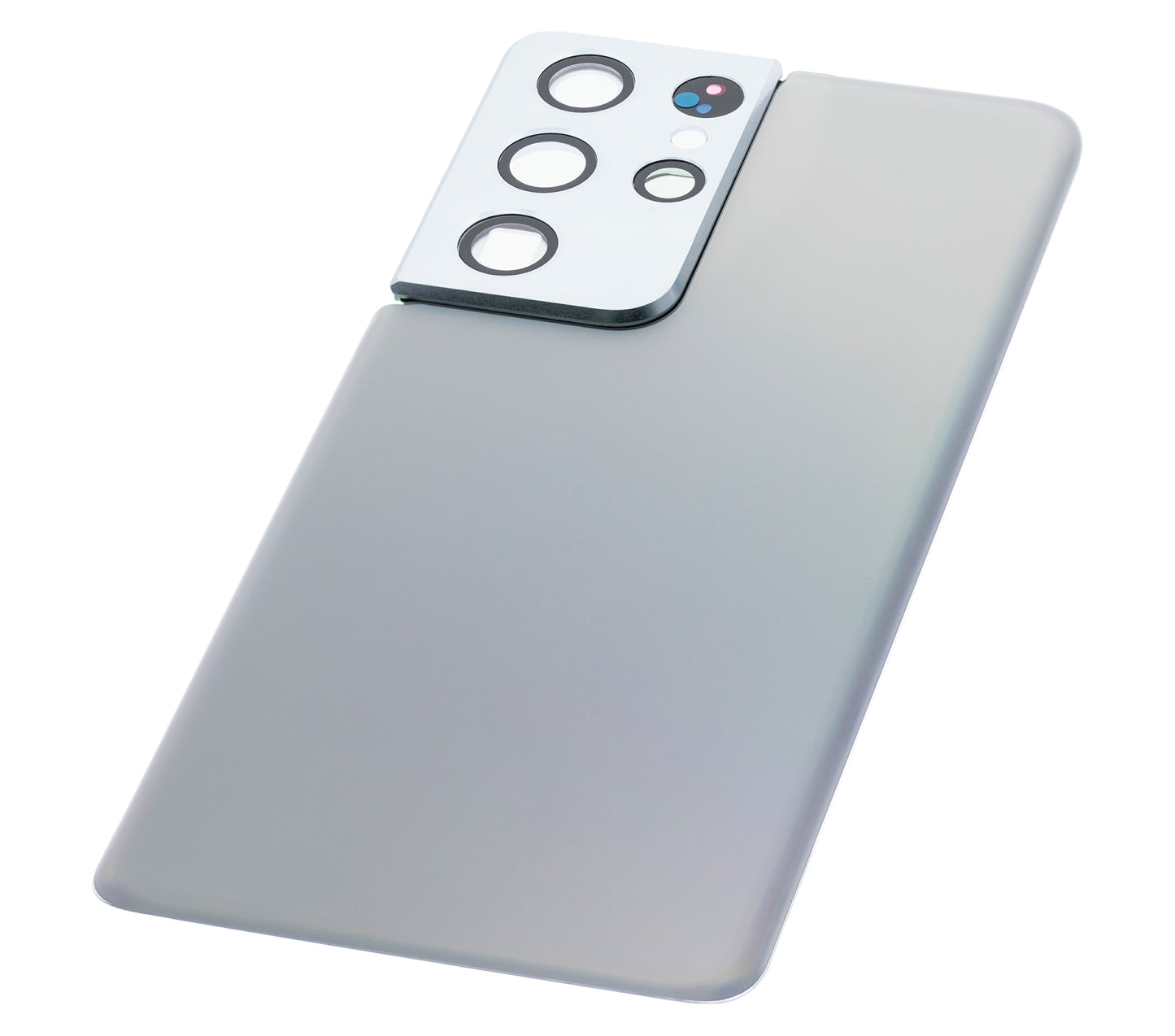 Back Cover Glass With Camera Lens For Samsung Galaxy S21 Ultra (No Logo) (Aftermarket Plus) (Phantom Silver)