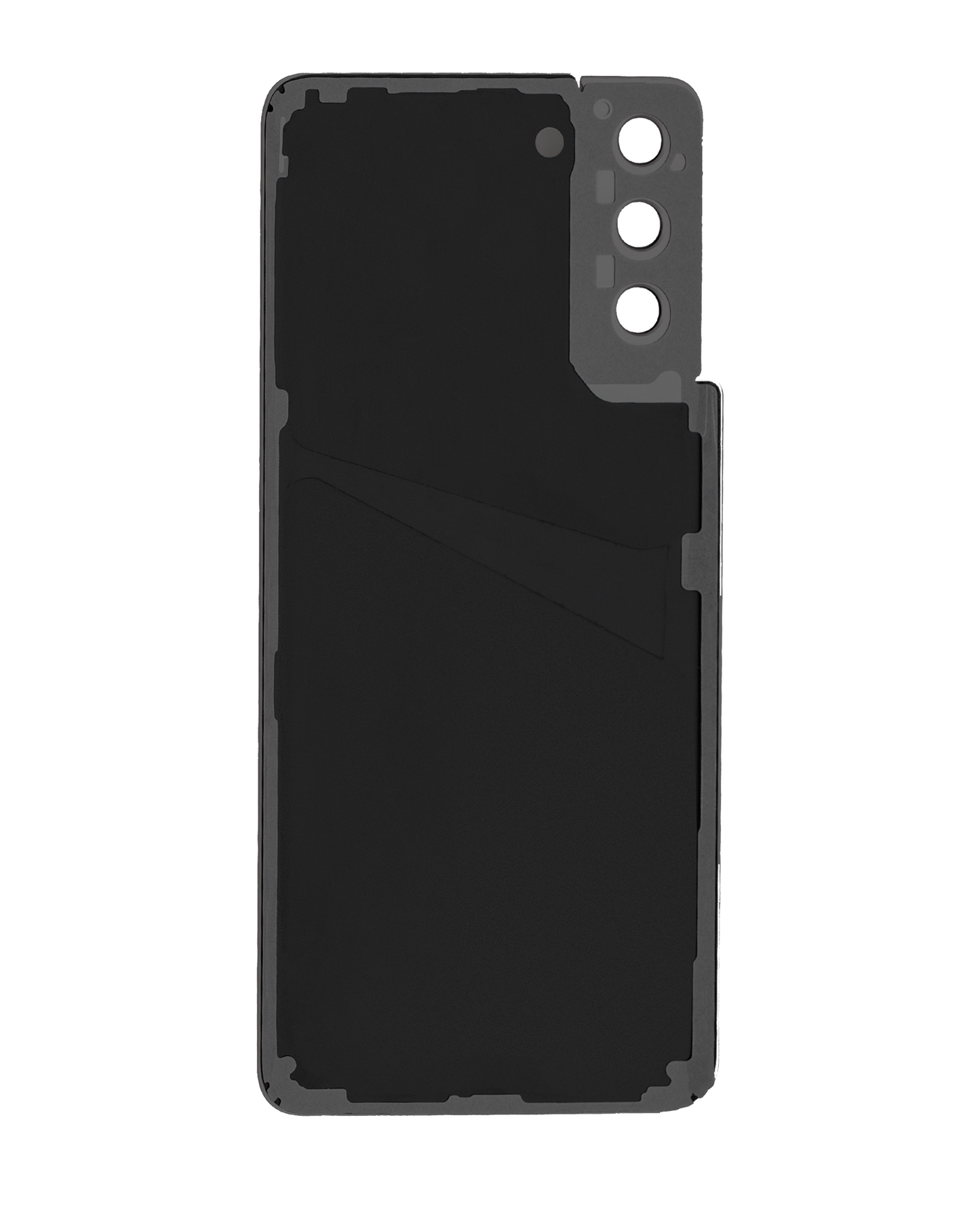 Back Cover Glass With Camera Lens For Samsung Galaxy S21 Plus (No Logo) (Aftermarket Plus) (Phantom Black)