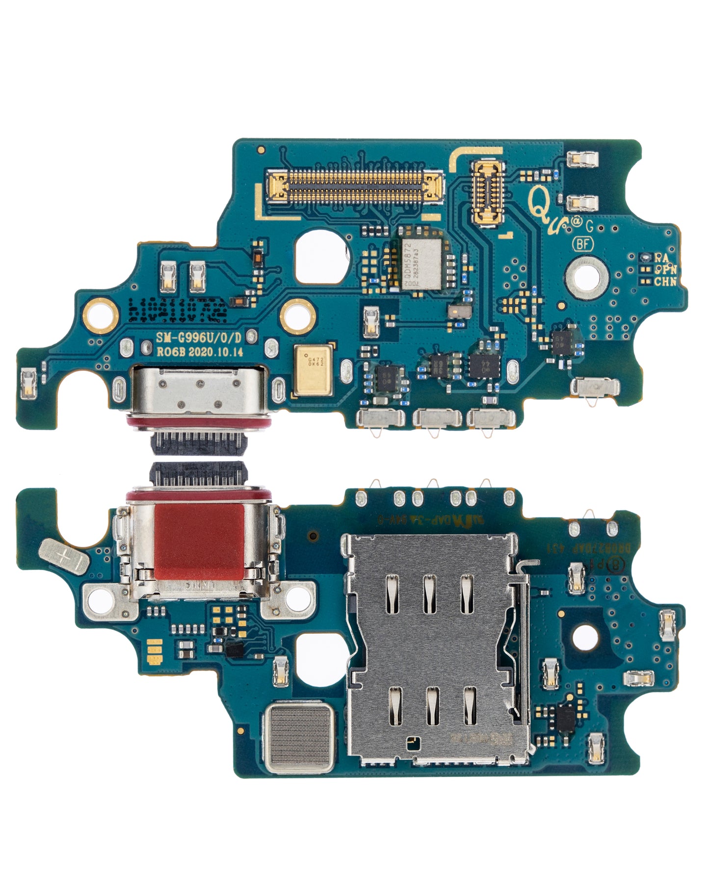 Charging Port Board With Sim Card Reader For Samsung Galaxy S21 Plus (G996U) (US Version) (Service Pack)