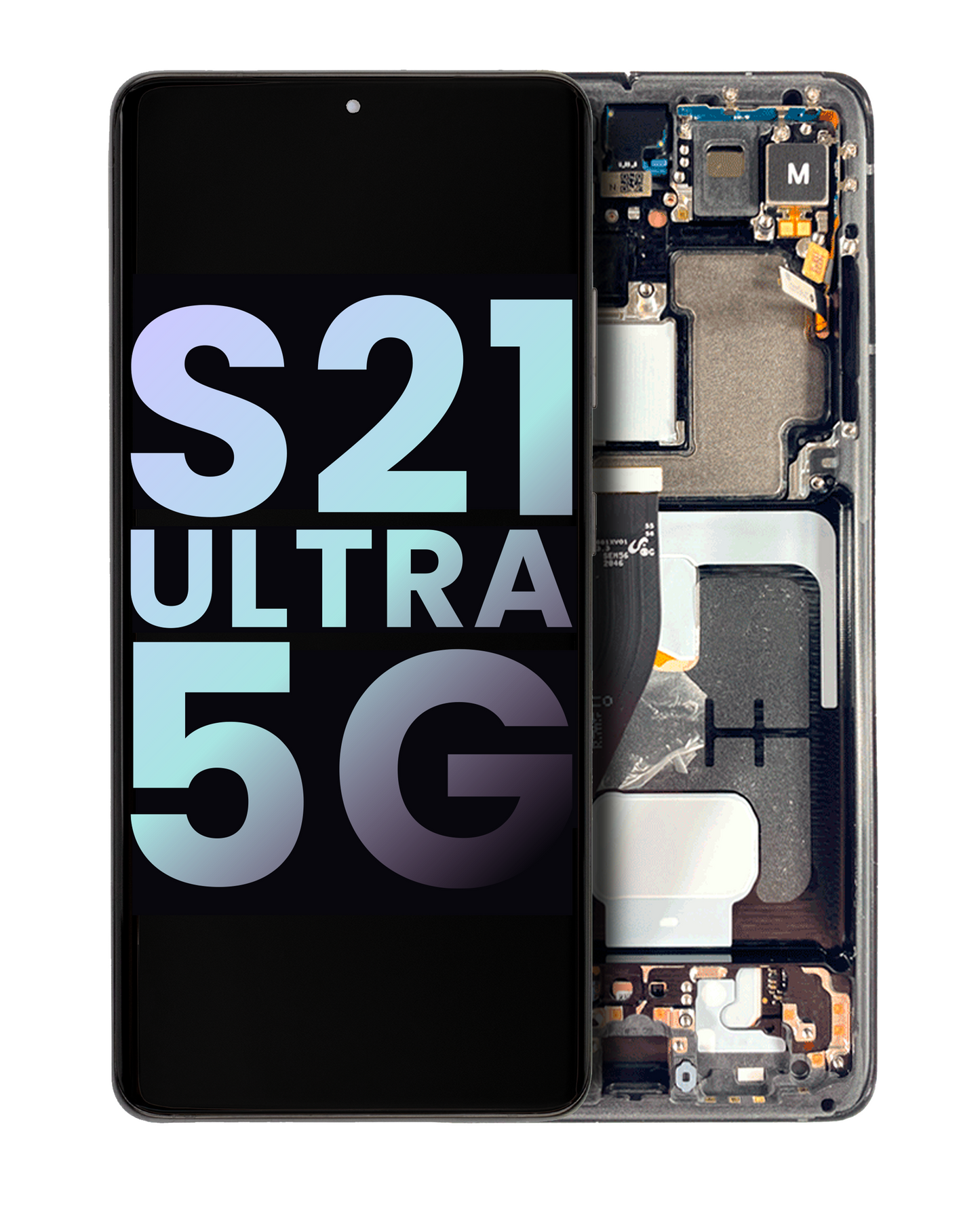 OLED Assembly With Frame For Samsung Galaxy S21 Ultra 5G (Service Pack) (Phantom Black)
