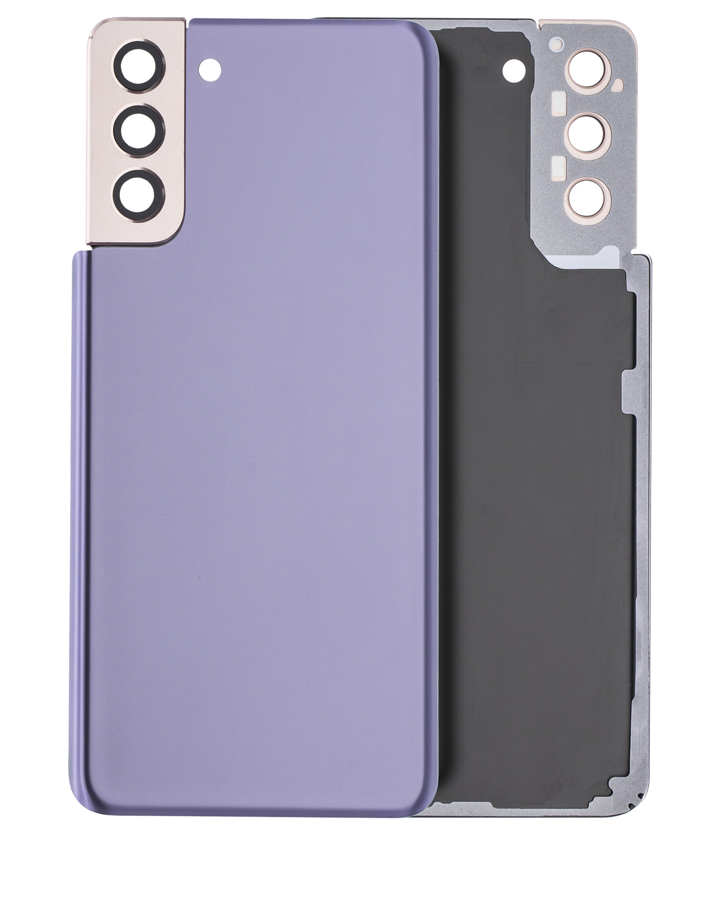 Back Cover Glass With Camera Lens For Samsung Galaxy S21 Plus (No Logo) (Aftermarket Plus) (Phantom Violet)