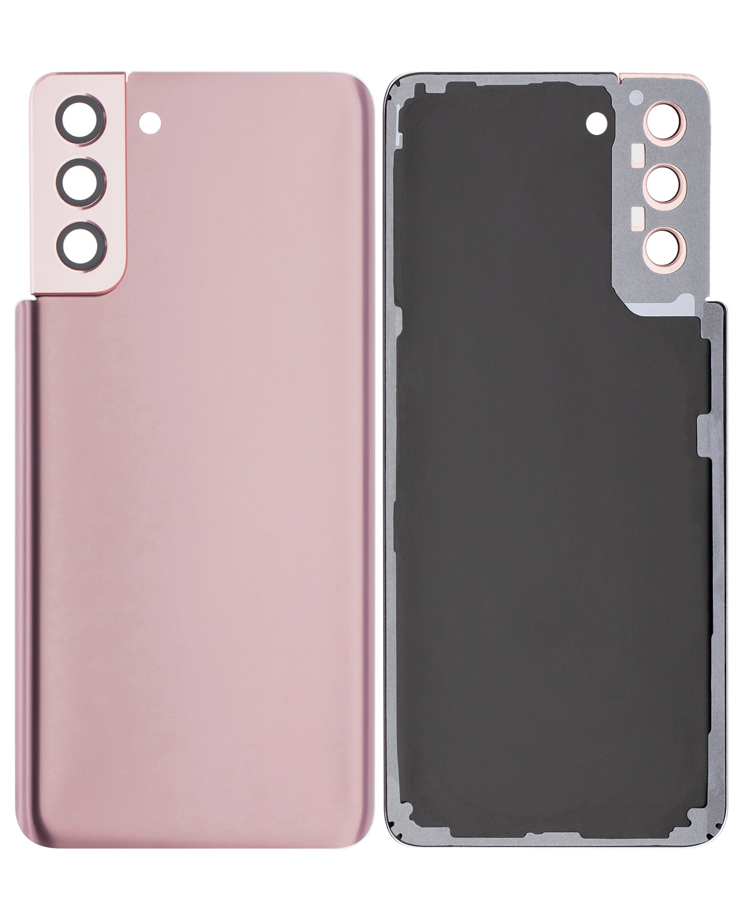 Back Cover Glass With Camera Lens For Samsung Galaxy S21 Plus (No Logo) (Aftermarket Plus) (Phantom Gold)