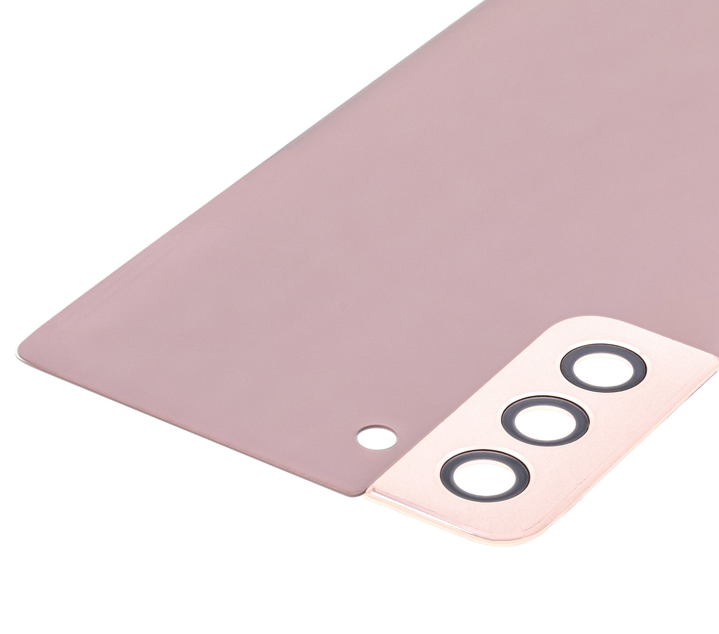 Back Cover Glass With Camera Lens For Samsung Galaxy S21 Plus (No Logo) (Aftermarket Plus) (Phantom Gold)