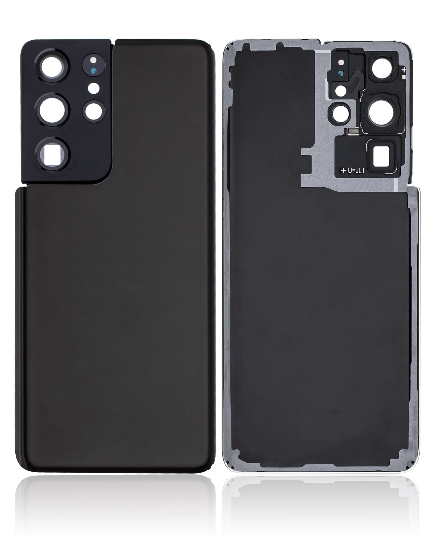 Back Cover Glass With Camera Lens For Samsung Galaxy S21 Ultra (Service Pack) (Phantom Black)