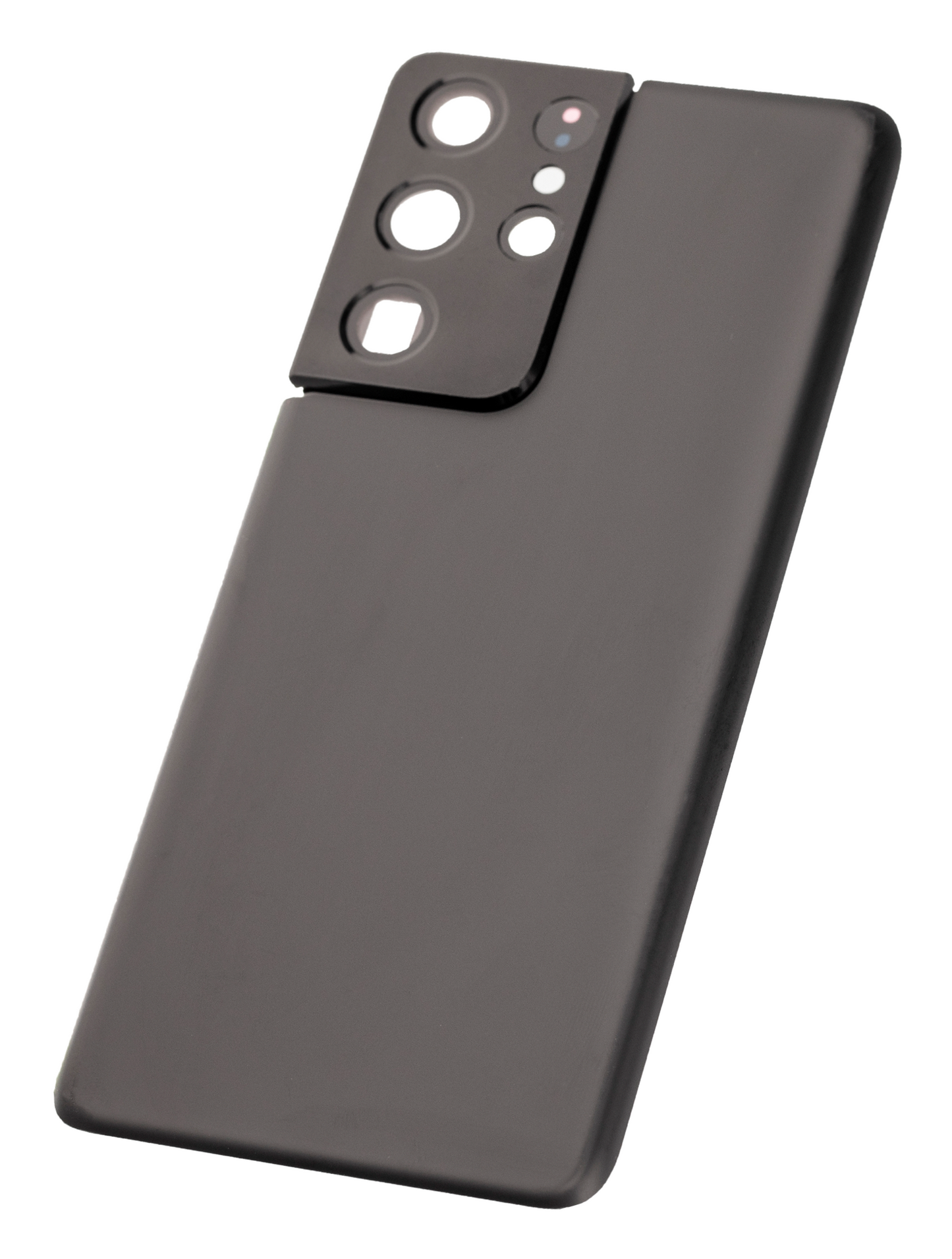 Back Cover Glass With Camera Lens For Samsung Galaxy S21 Ultra (No Logo) (Aftermarket Plus) (Phantom Black)