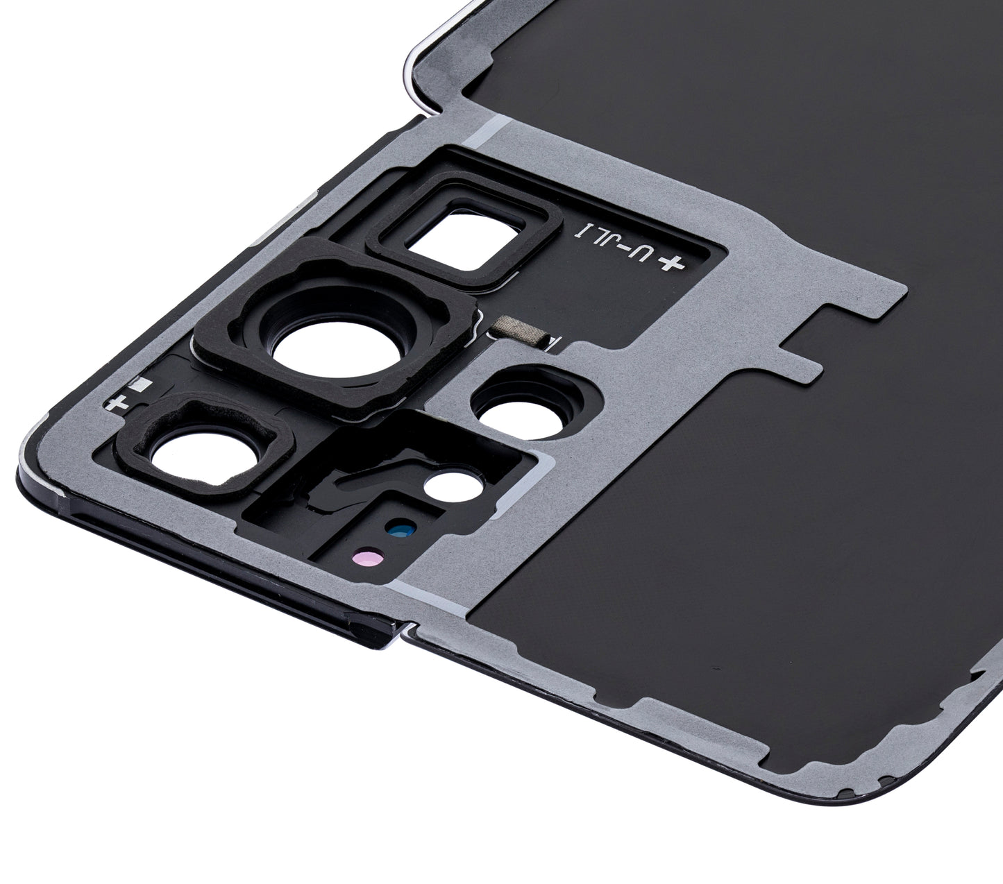 Back Cover Glass With Camera Lens For Samsung Galaxy S21 Ultra (Service Pack) (Phantom Black)
