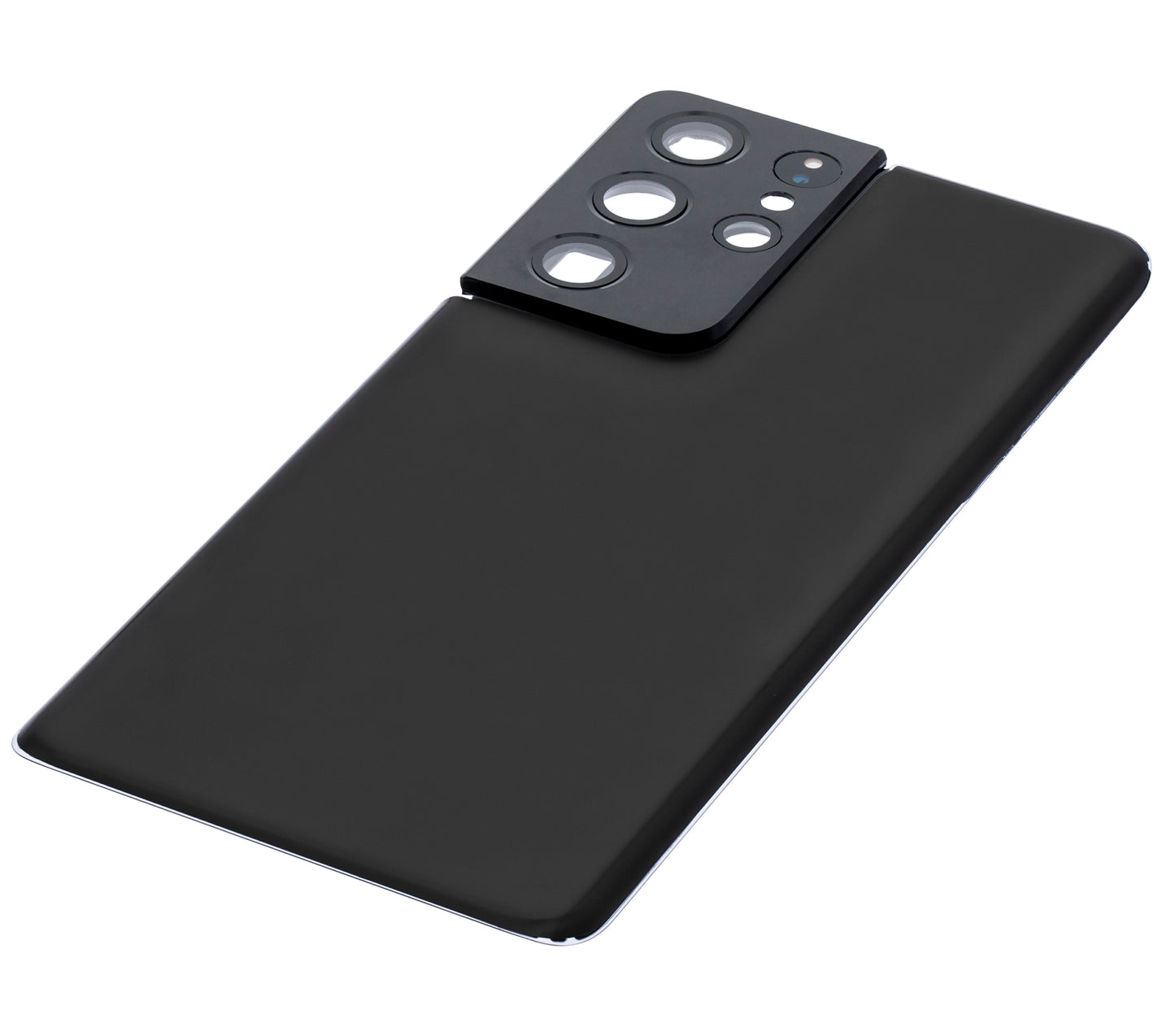 Back Cover Glass With Camera Lens For Samsung Galaxy S21 Ultra (Service Pack) (Phantom Black)
