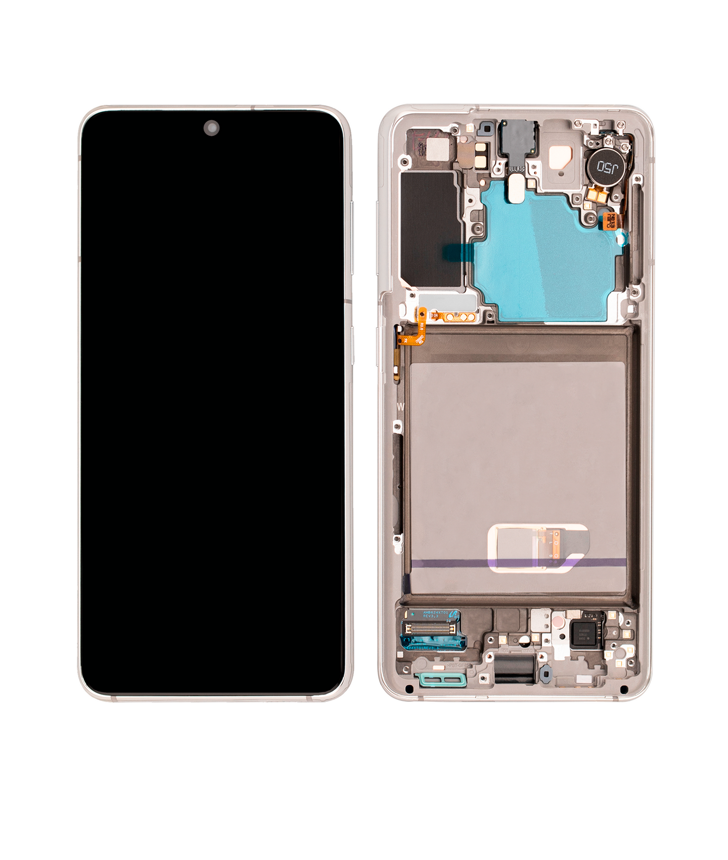 OLED Assembly With Frame For Samsung Galaxy S21 5G (Service Pack) (Phantom White)