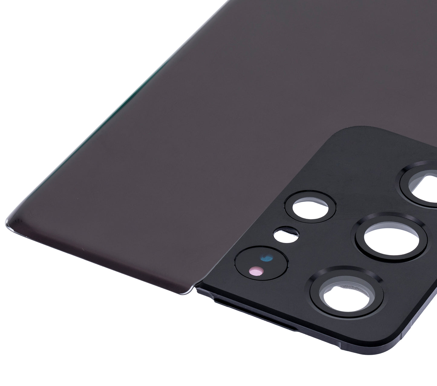 Back Cover Glass With Camera Lens For Samsung Galaxy S21 Ultra (No Logo) (Aftermarket Plus) (Phantom Brown)
