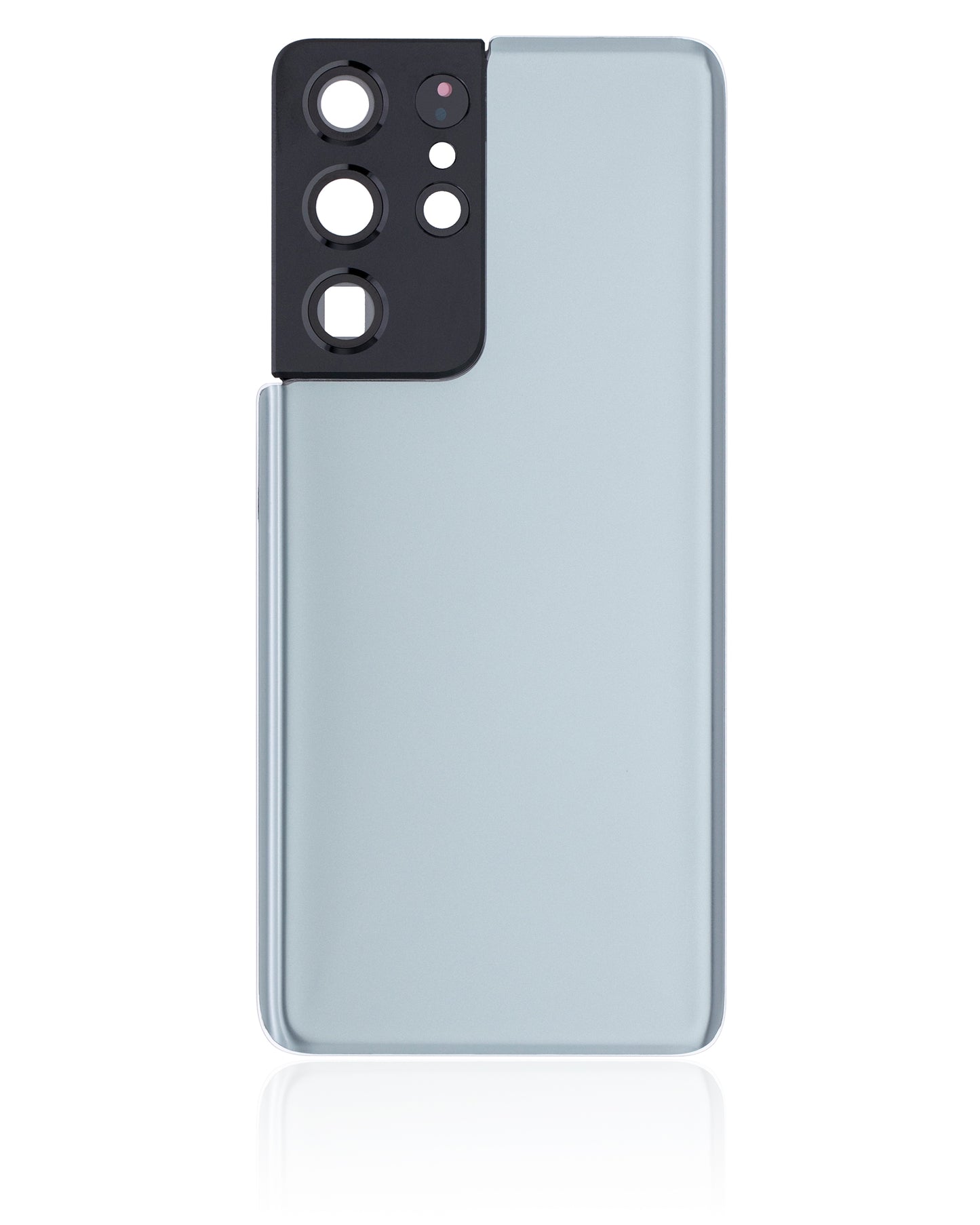 Back Cover Glass With Camera Lens For Samsung Galaxy S21 Ultra (No Logo) (Aftermarket Plus) (Phantom Titanium)