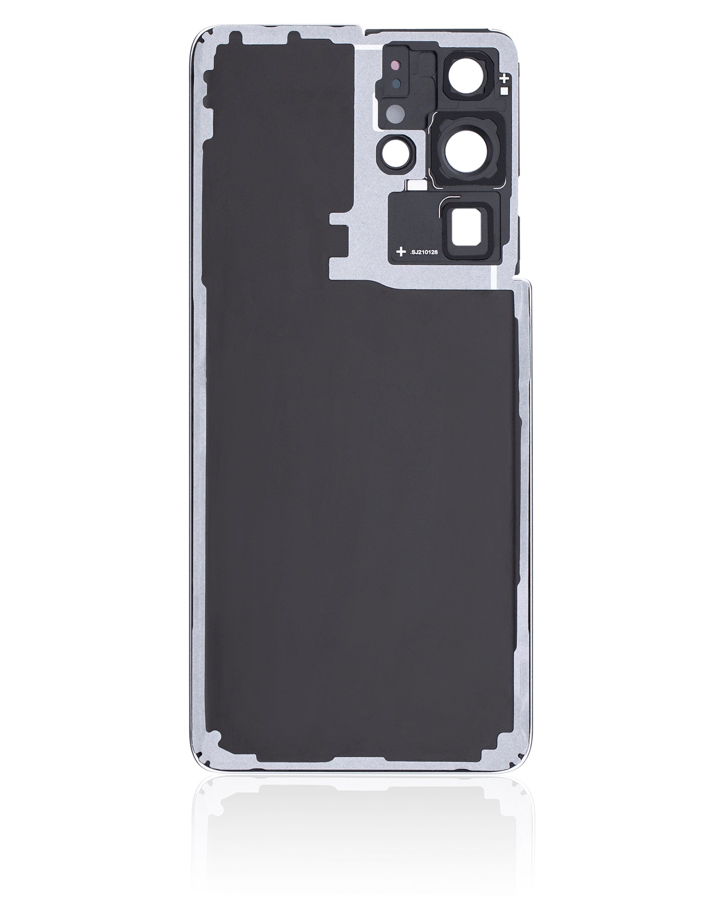 Back Cover Glass With Camera Lens For Samsung Galaxy S21 Ultra (No Logo) (Aftermarket Plus) (Phantom Titanium)
