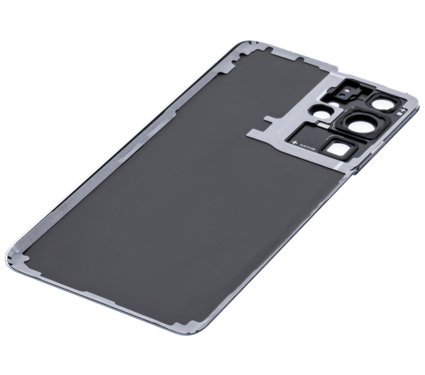 Back Cover Glass With Camera Lens For Samsung Galaxy S21 Ultra (No Logo) (Aftermarket Plus) (Phantom Titanium)
