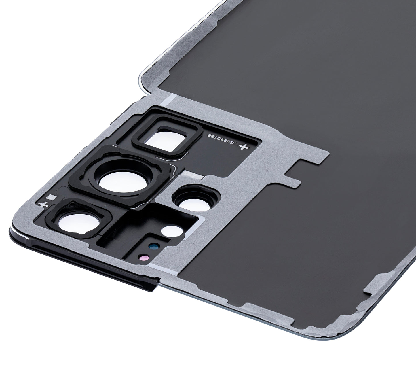 Back Cover Glass With Camera Lens For Samsung Galaxy S21 Ultra (No Logo) (Aftermarket Plus) (Phantom Navy)