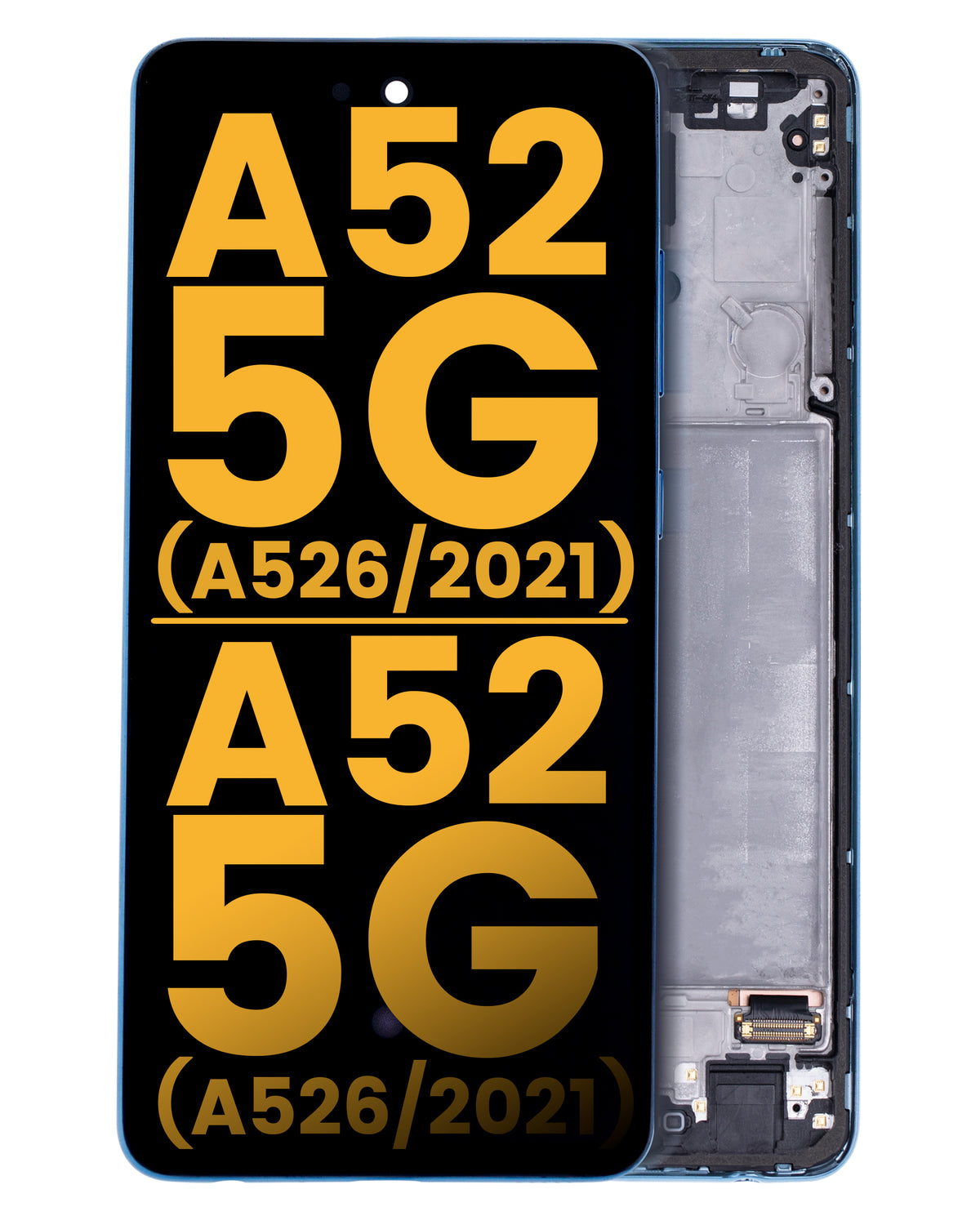 OLED Assembly With Frame For Samsung Galaxy A52 4G (A525 / 2021) / A52 5G (A526 / 2021) / A52S 5G (A528 / 2021) (Refurbished) (Awesome Blue) - product image 8