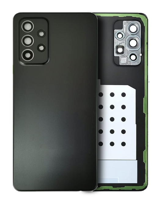 Back Cover Glass For Samsung Galaxy A52 5G (A526 / 2021) (Aftermarket Plus) (Awesome Black) - product image 1