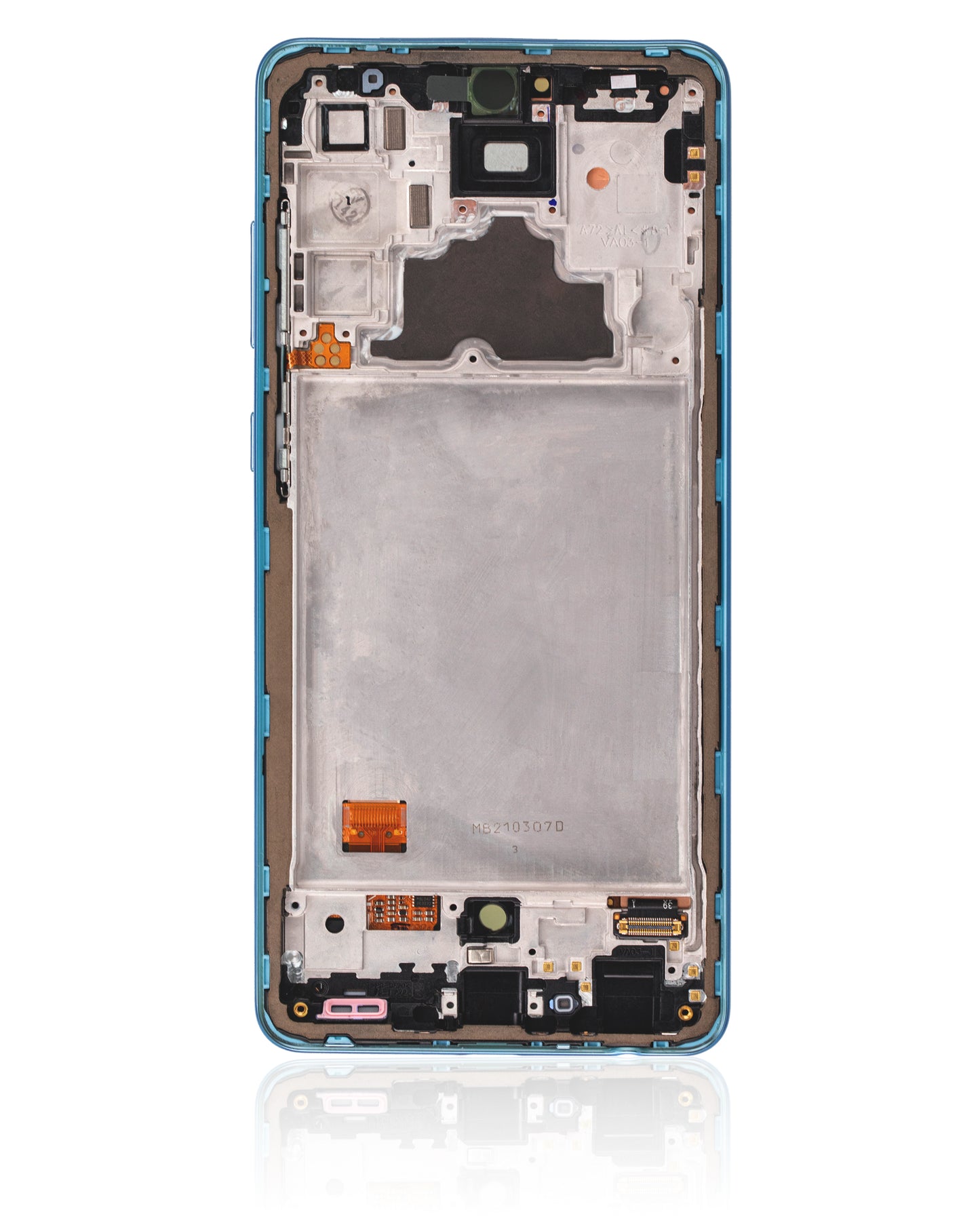 OLED Assembly With Frame For Samsung A72 (A725 / 2021) (Refurbished) (Awesome Blue)