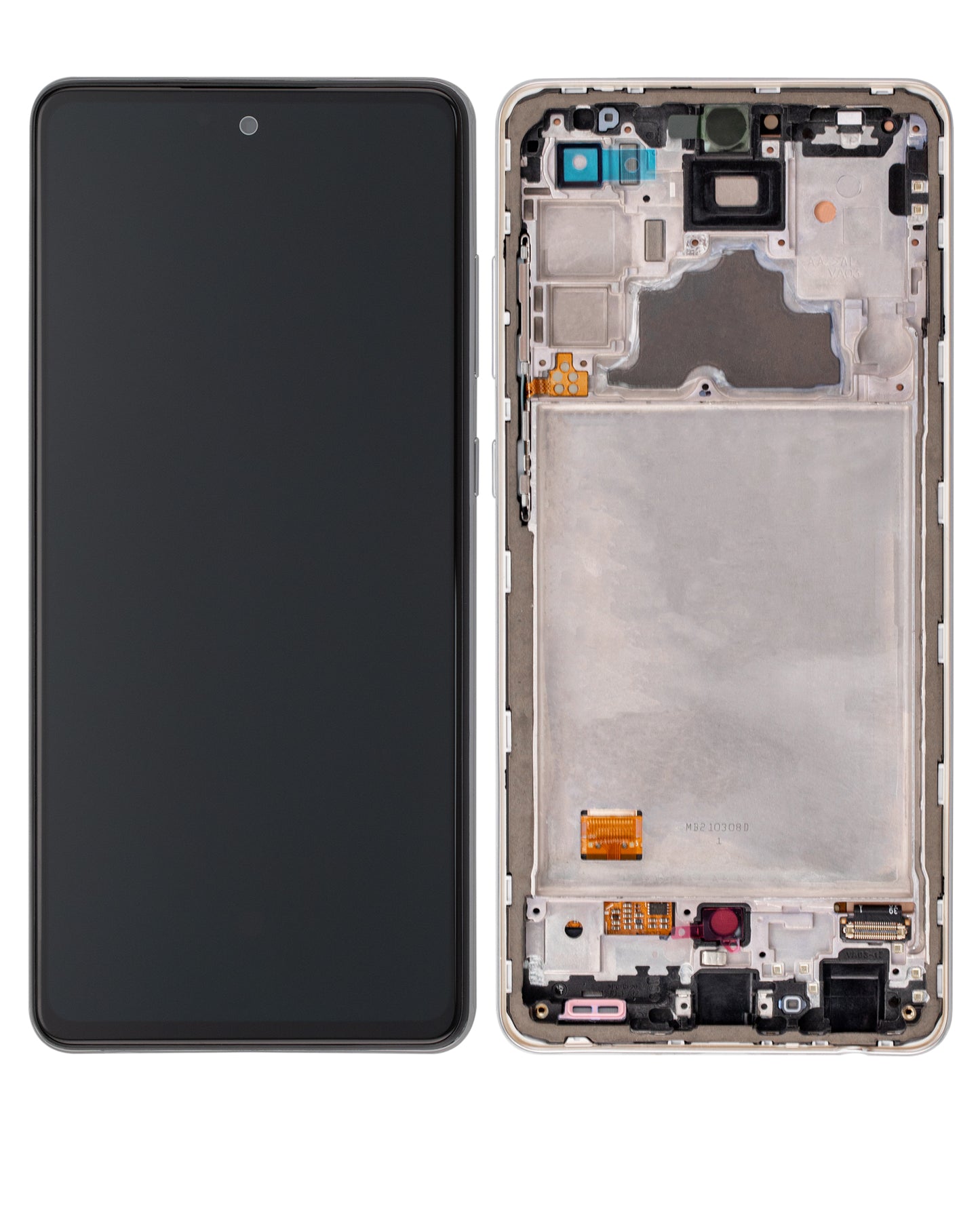 OLED Assembly With Frame For Samsung A72 (A725 / 2021) (Refurbished) (Awesome White)