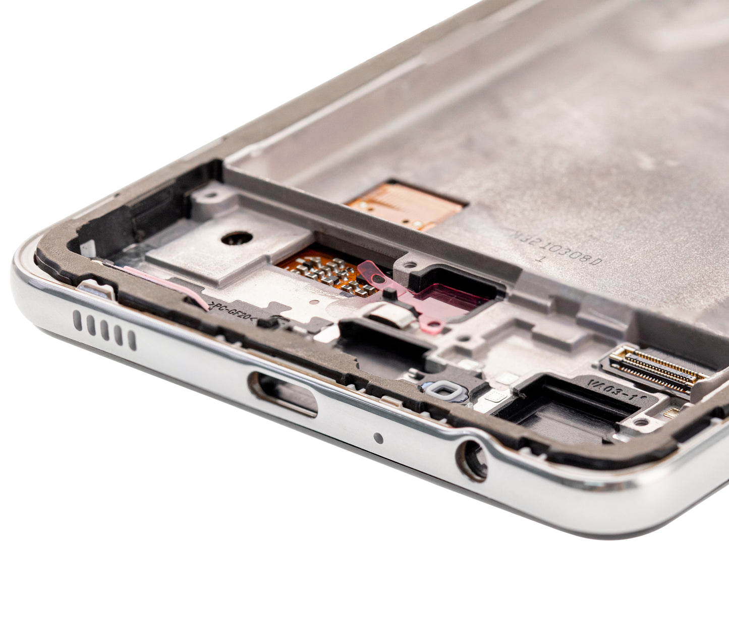 OLED Assembly With Frame For Samsung A72 (A725 / 2021) (Refurbished) (Awesome White)