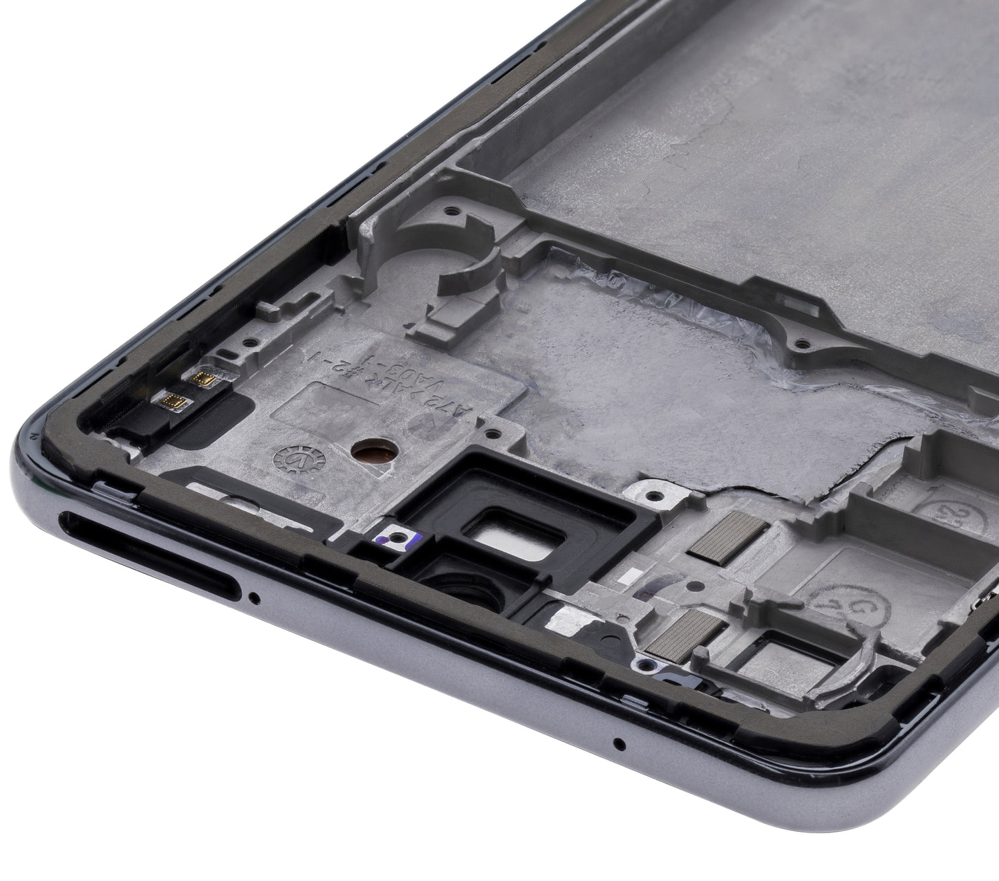 OLED Assembly With Frame For Samsung A72 (A725 / 2021) (Refurbished) (Awesome Black)