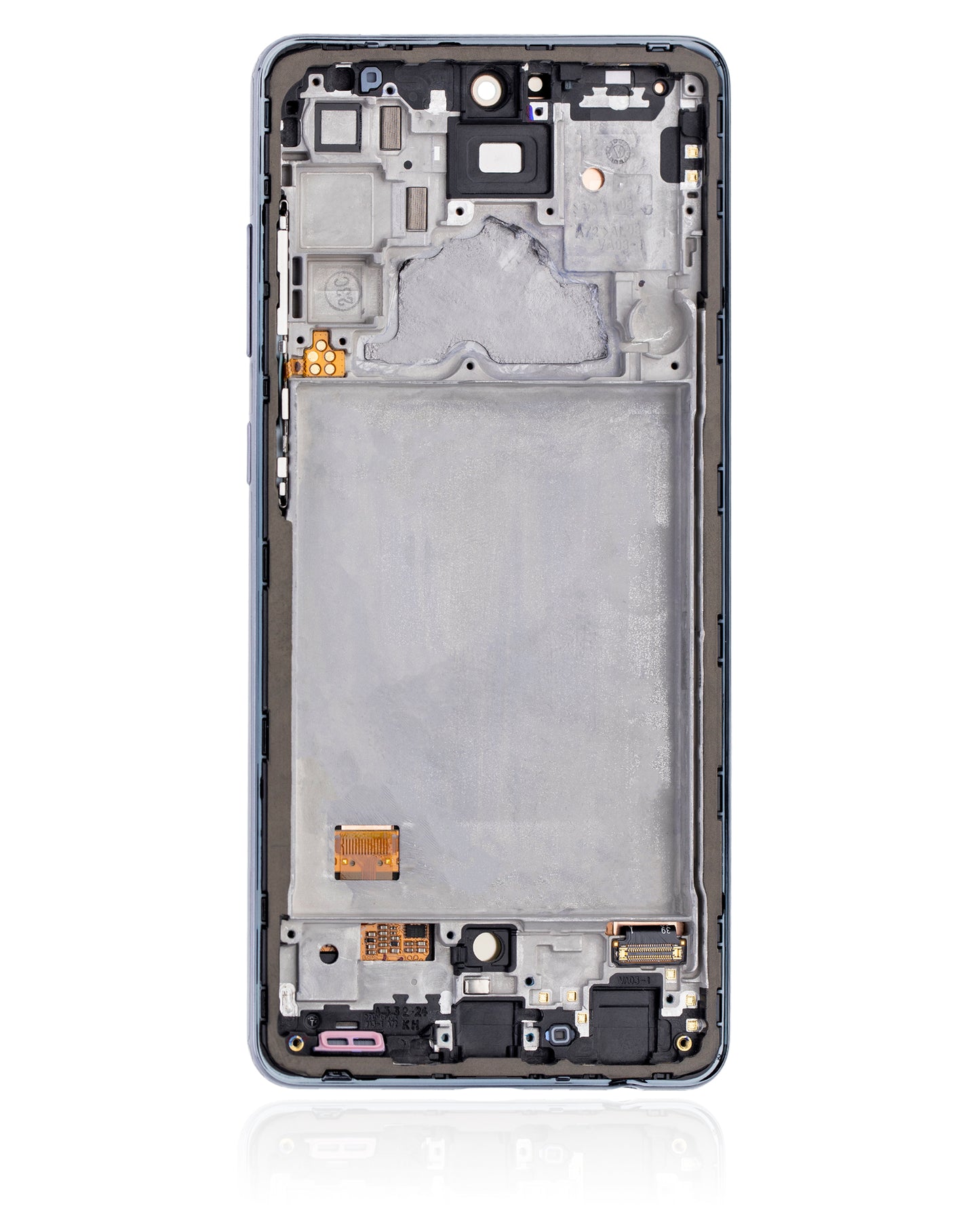 OLED Assembly With Frame For Samsung A72 (A725 / 2021) (Refurbished) (Awesome Black)
