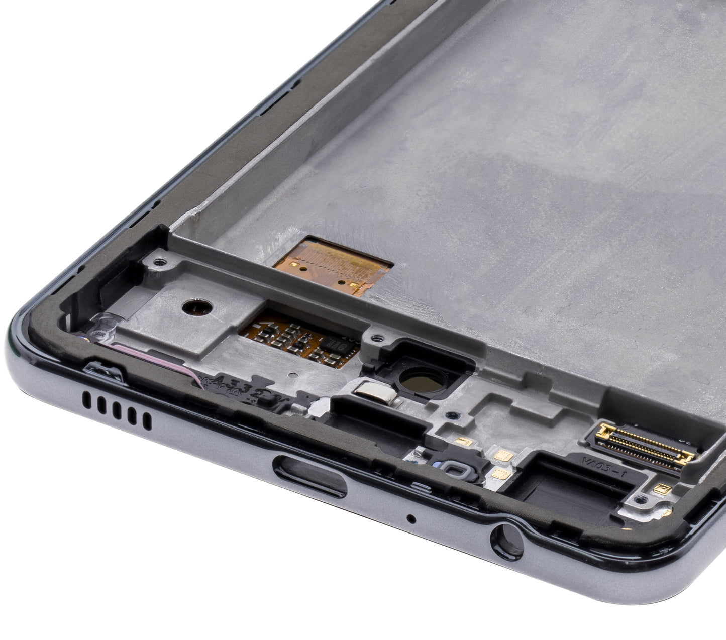 OLED Assembly With Frame For Samsung A72 (A725 / 2021) (Service Pack) (Awesome Black)