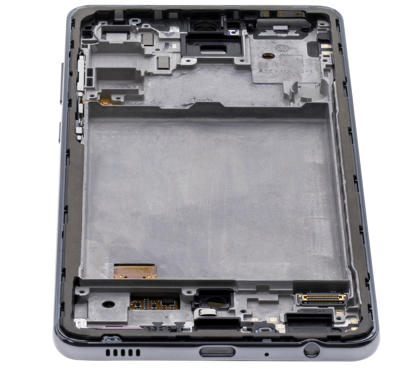 OLED Assembly With Frame For Samsung A72 (A725 / 2021) (Service Pack) (Awesome Black)