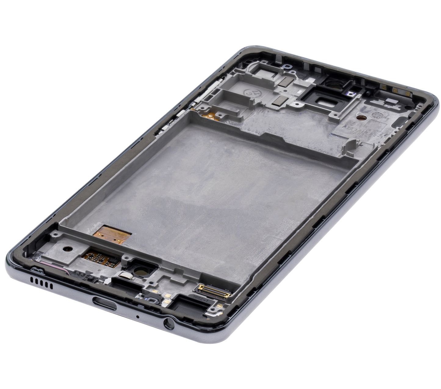 OLED Assembly With Frame For Samsung A72 (A725 / 2021) (Service Pack) (Awesome Black)