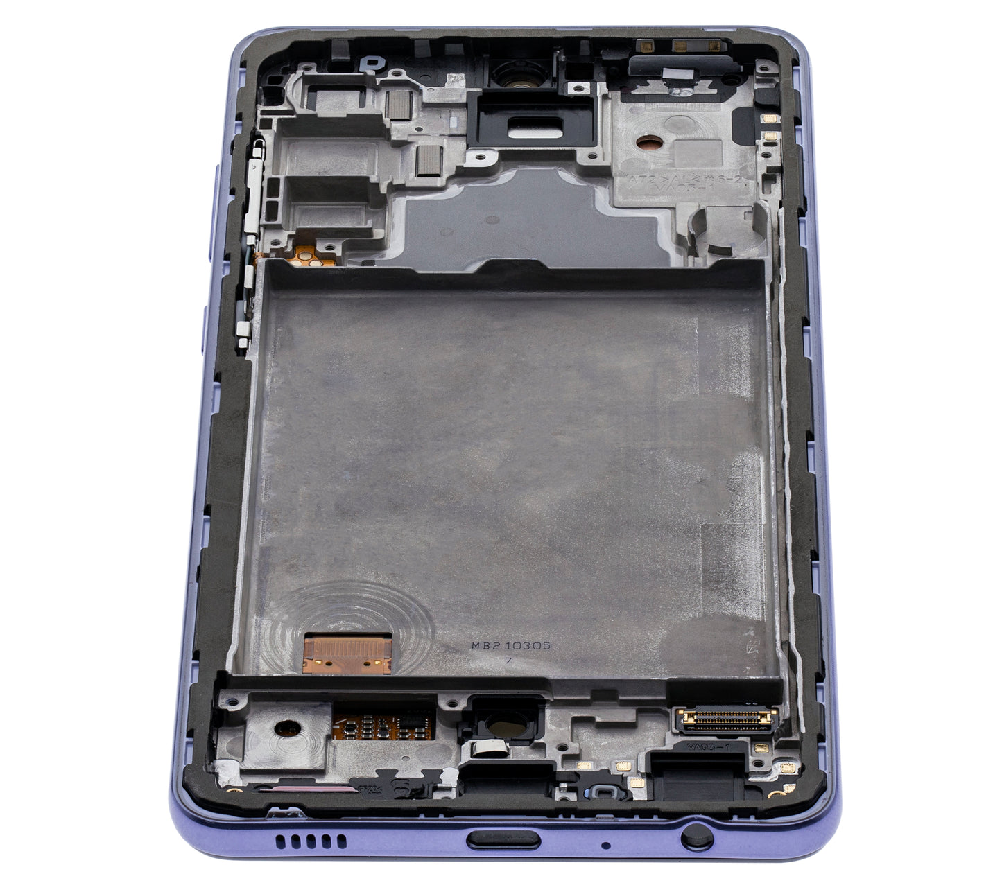 OLED Assembly With Frame For Samsung Galaxy A72 (A725 / 2021) (Service Pack) (Awesome Violet)