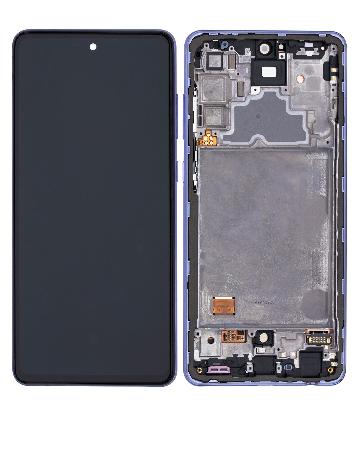 OLED Assembly With Frame For Samsung Galaxy A72 (A725 / 2021) (Service Pack) (Awesome Violet)