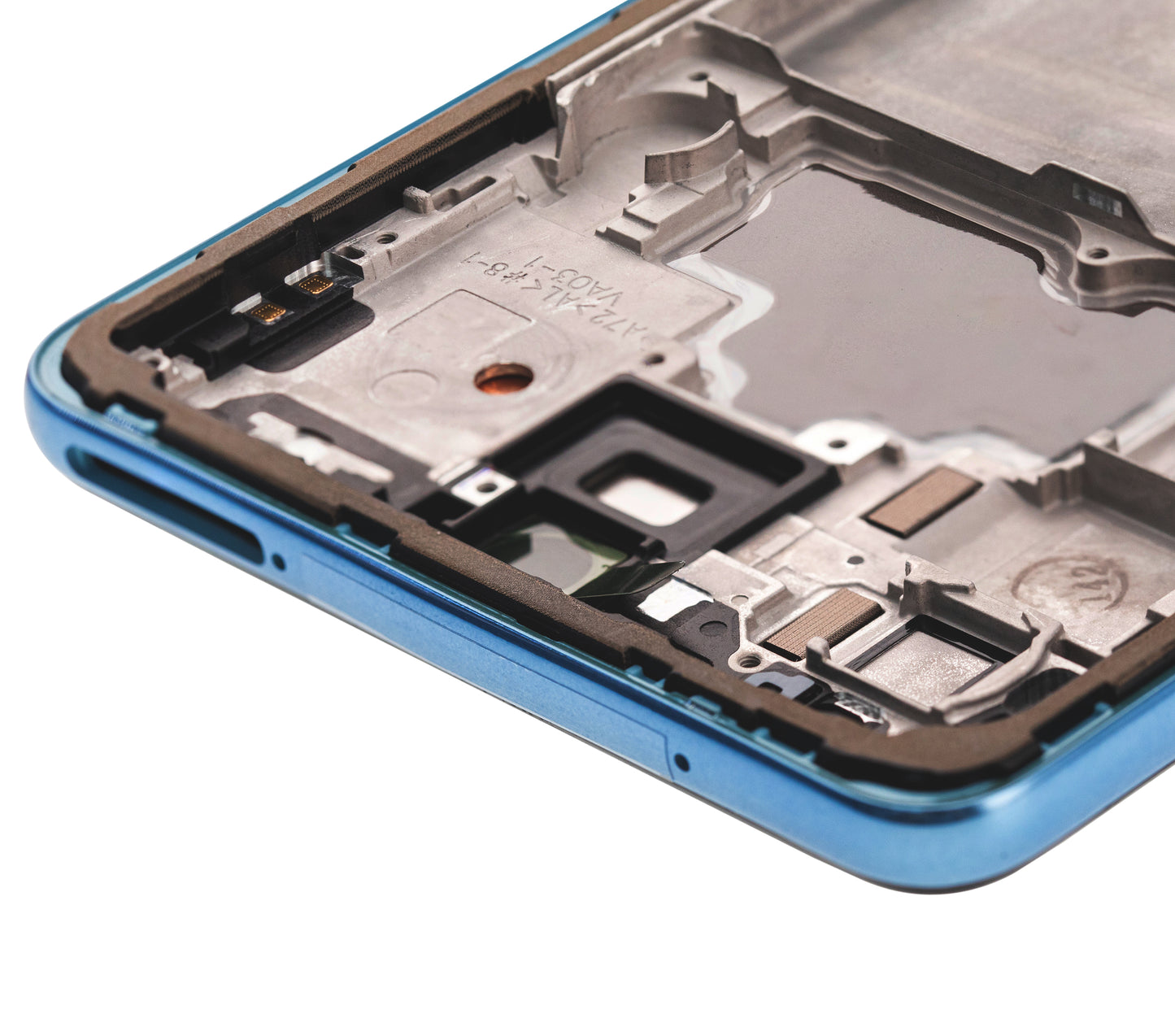 OLED Assembly With Frame For Samsung A72 (A725 / 2021) (Service Pack) (Awesome Blue)