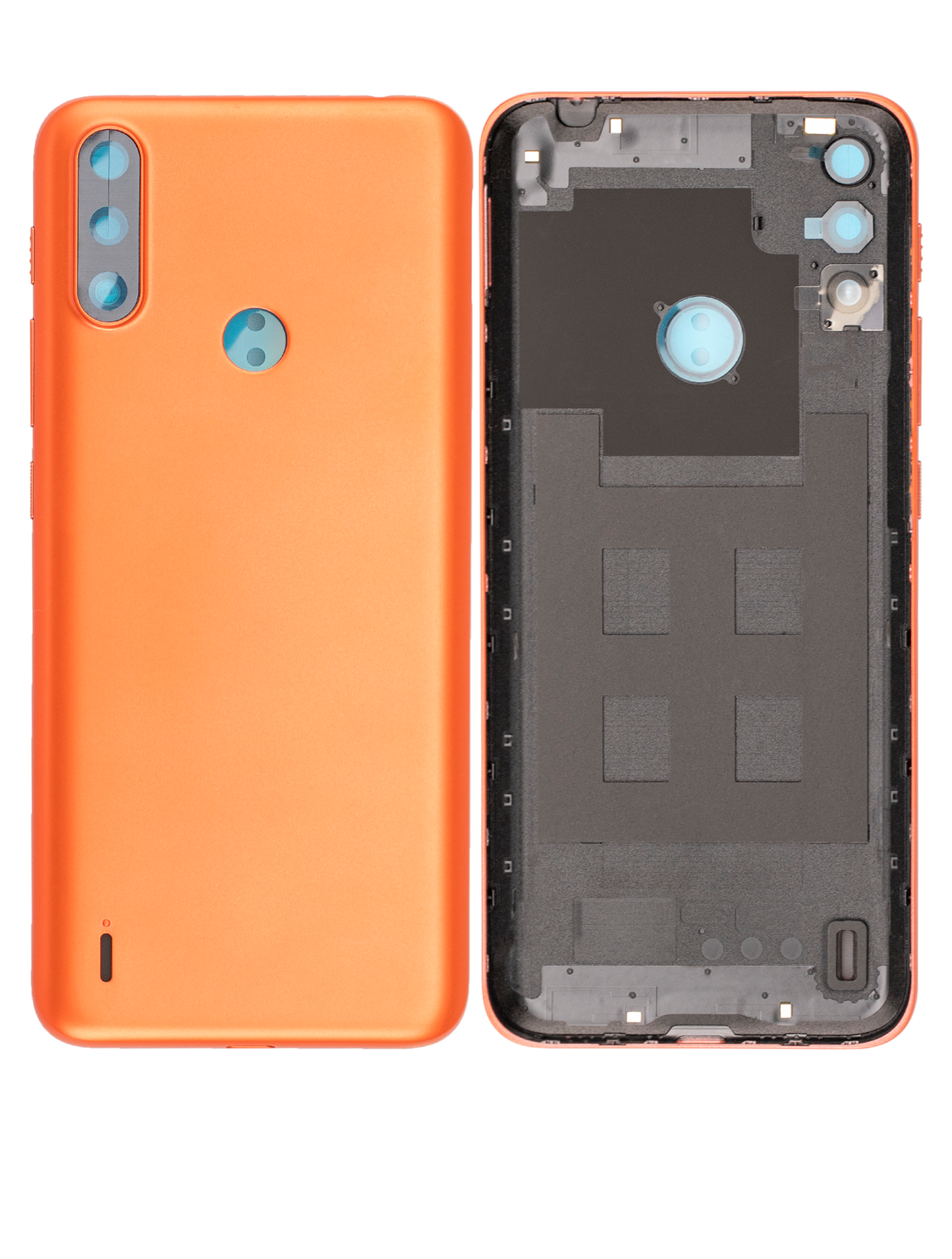 Back cover Glass For Motorola Moto E7 Power (XT2097-6 / 2021) (Coral Red) - image 6