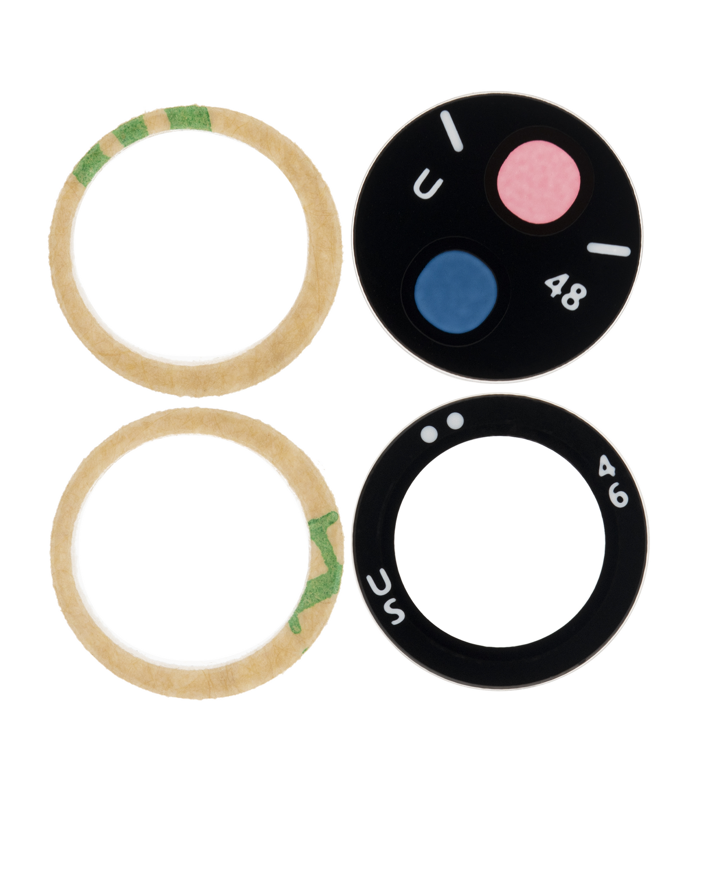Back Camera Lens (Glass Only) With Adhesive For Samsung Galaxy S21 Ultra 5G (5 Piece Set)