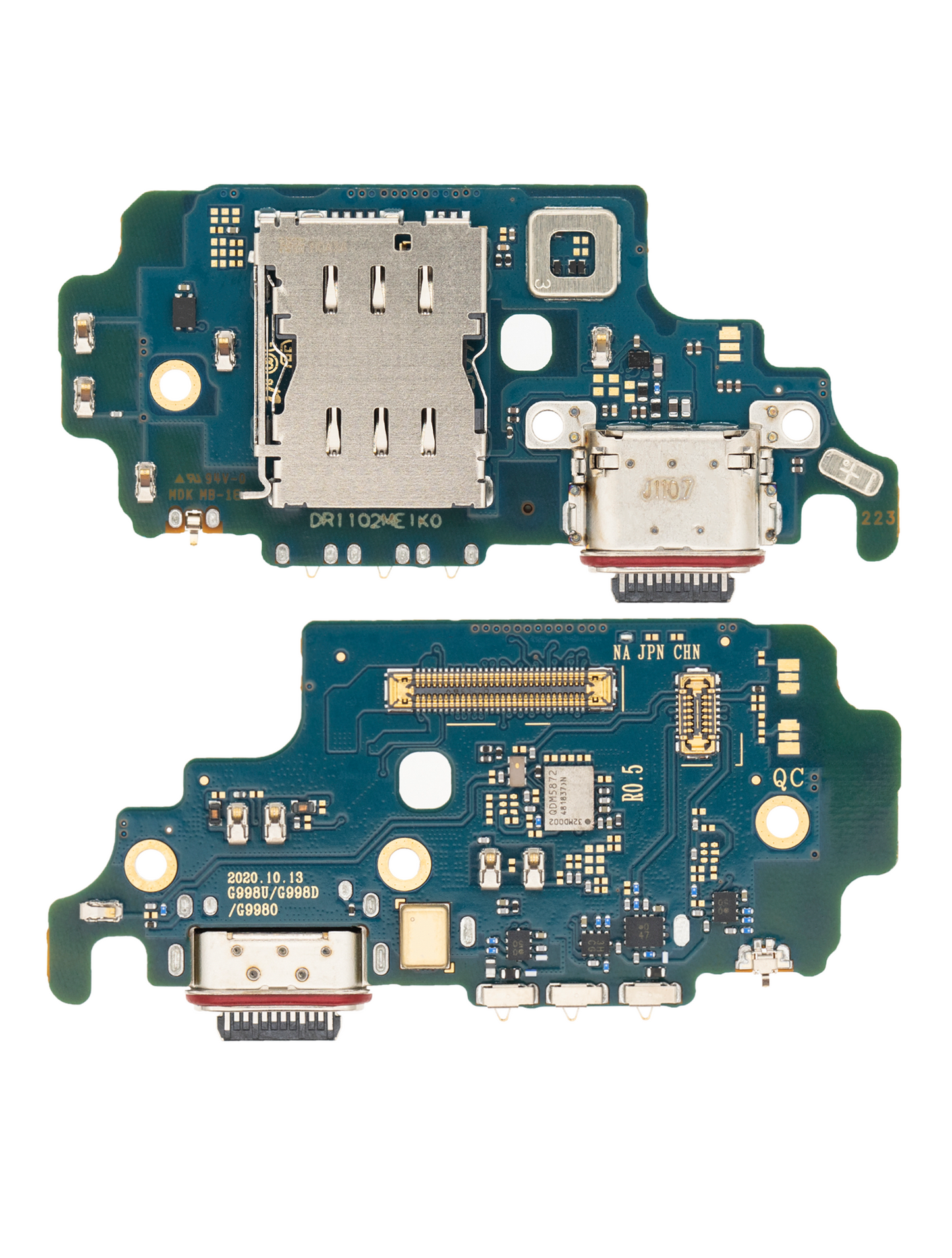 Charging Port Board With Sim Card Reader For Samsung Galaxy S21 Ultra 5G (G998U) (US Version) (Premium)