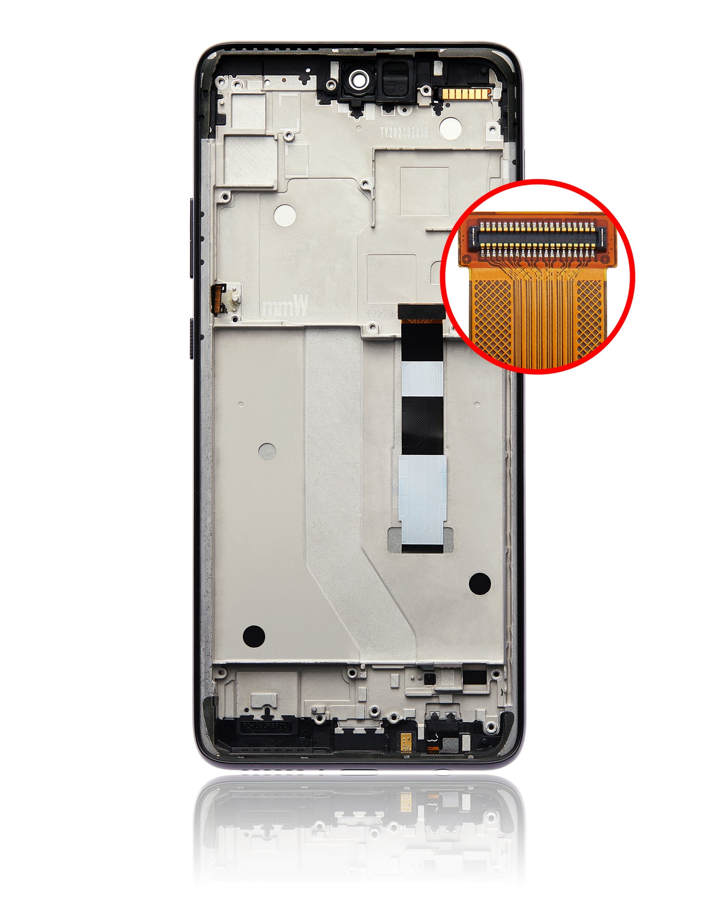 LCD Assembly With Frame For Motorola One 5G Ace UW (XT2113-1 / 2021) (Refurbished) (Volcanic Gray) replacement part for compatible Motorola phone, SKU 107082088901, product image 7