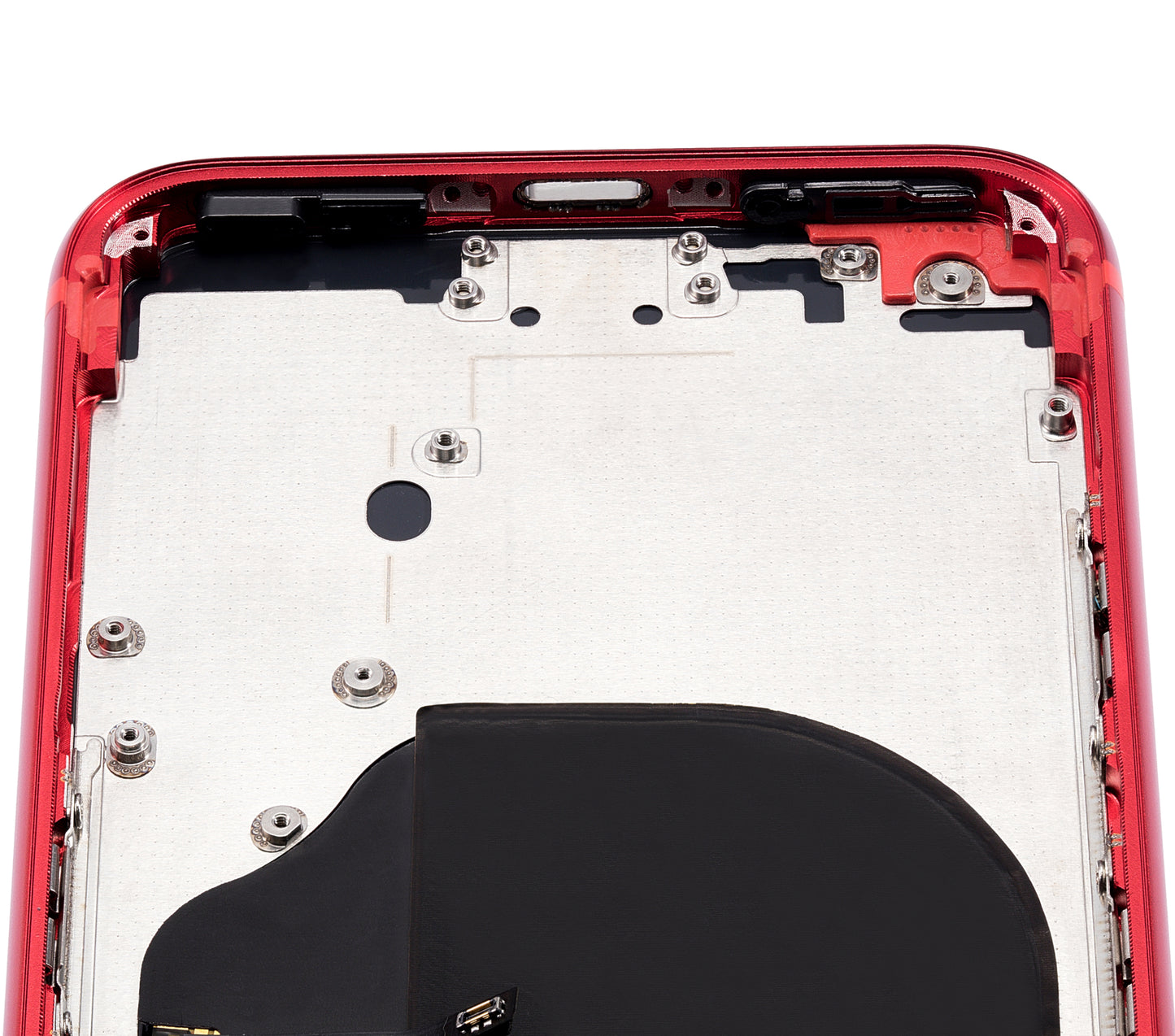 Back Housing W/ Small Components Pre-Installed For iPhone SE (2020) (No Logo) (Aftermarket Plus) (Red)
