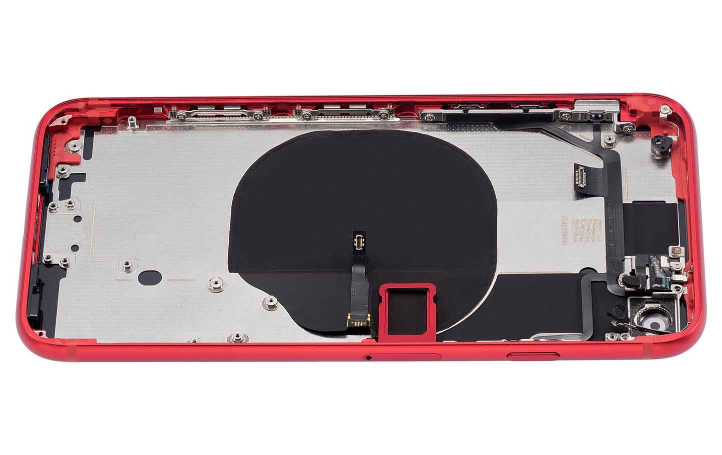 Back Housing W/ Small Components Pre-Installed For iPhone SE (2020) (No Logo) (Aftermarket Plus) (Red)
