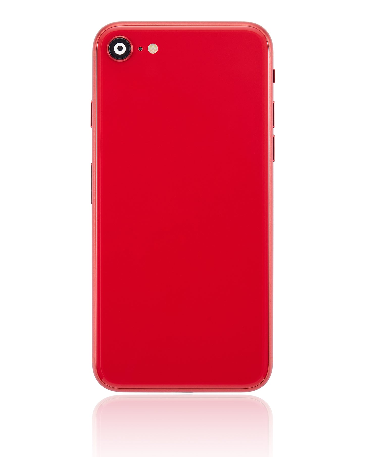 Back Housing W/ Small Components Pre-Installed For iPhone SE (2020) (No Logo) (Aftermarket Plus) (Red)