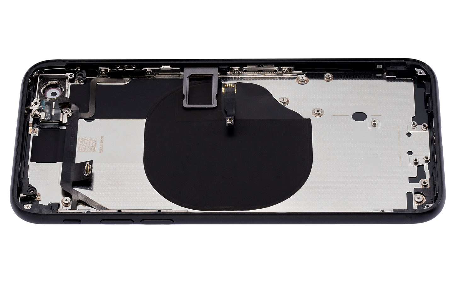 Back Housing W/ Small Components Pre-Installed For iPhone SE (2020) (No Logo) (Aftermarket Plus) (Black)