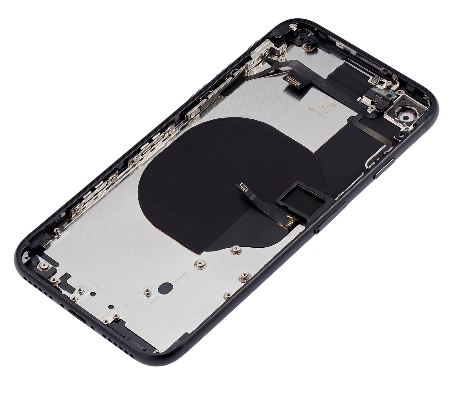Back Housing W/ Small Components Pre-Installed For iPhone SE (2020) (No Logo) (Aftermarket Plus) (Black)