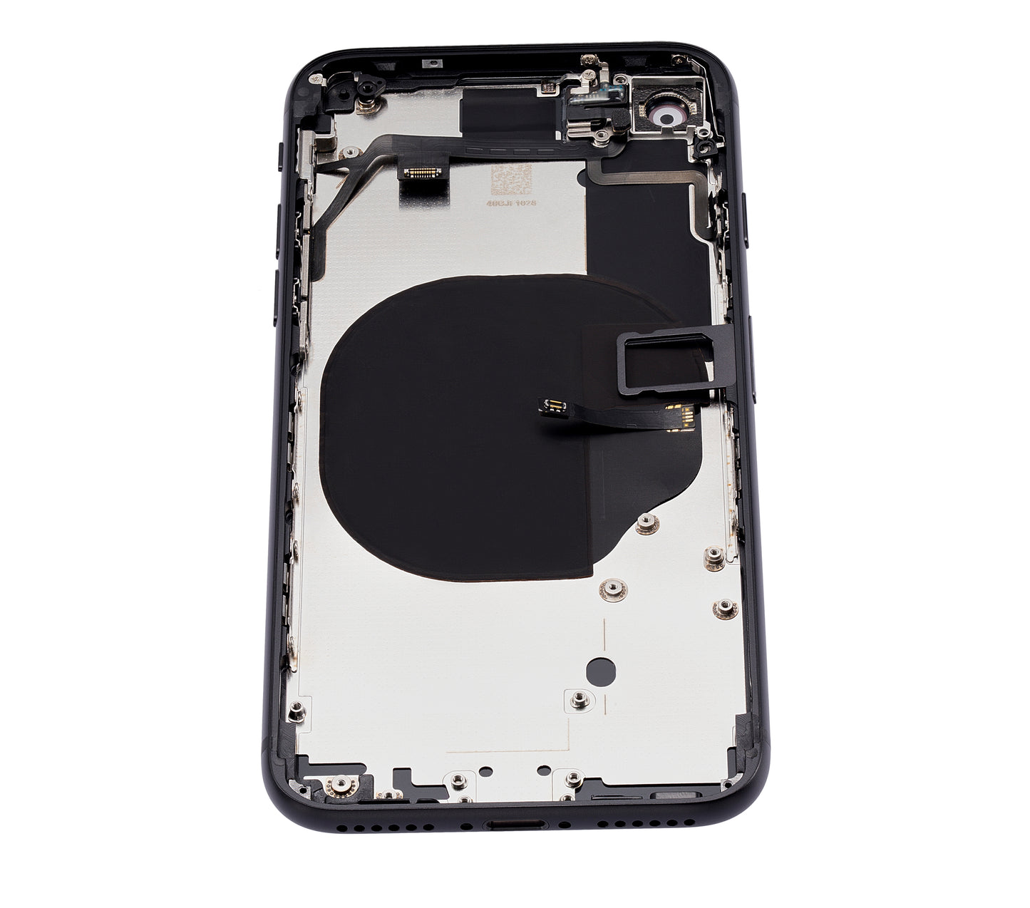 Back Housing W/ Small Components Pre-Installed For iPhone SE (2020) (No Logo) (Aftermarket Plus) (Black)