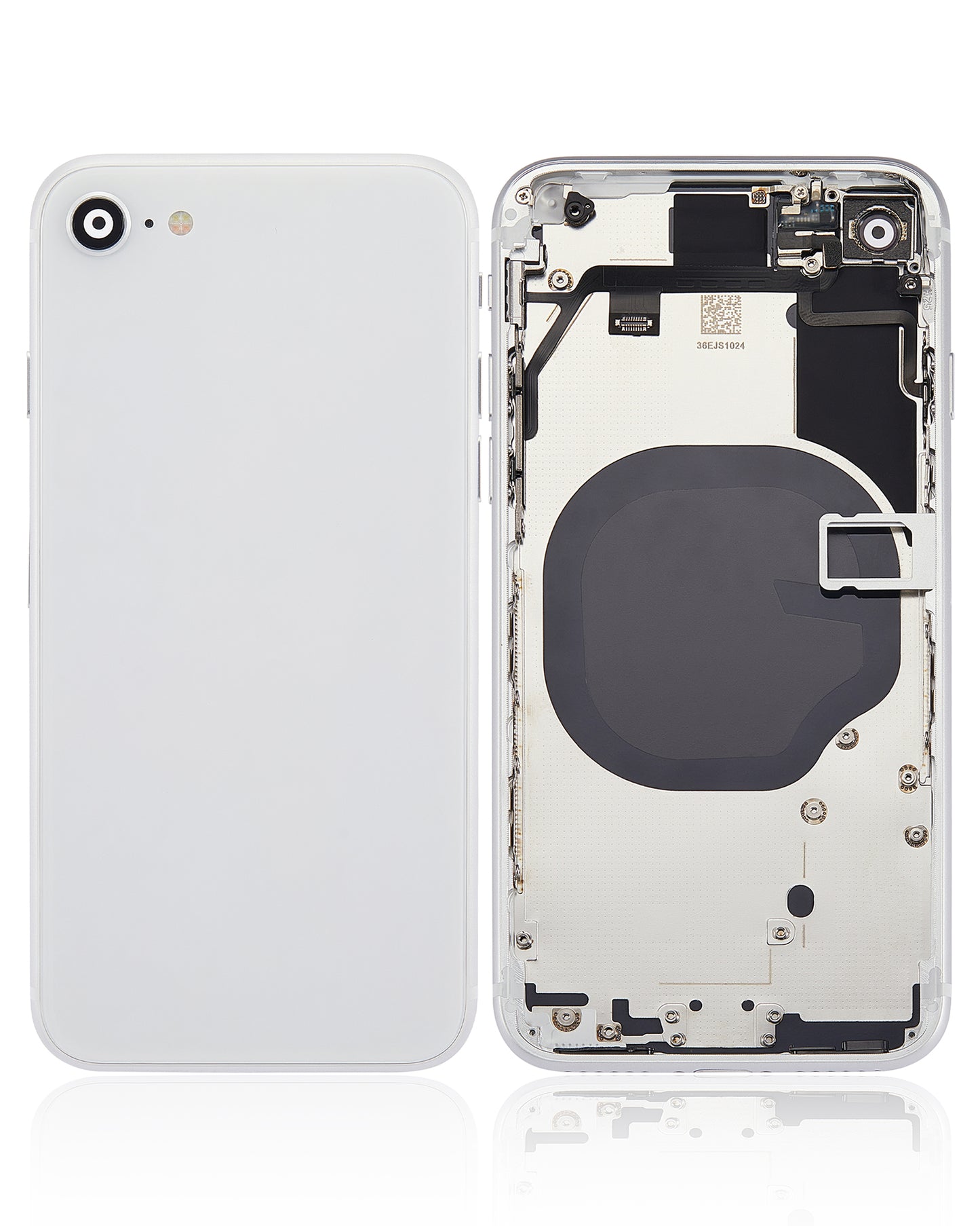 Back Housing W/ Small Components Pre-Installed For iPhone SE (2020) (No Logo) (Aftermarket Plus) (White)
