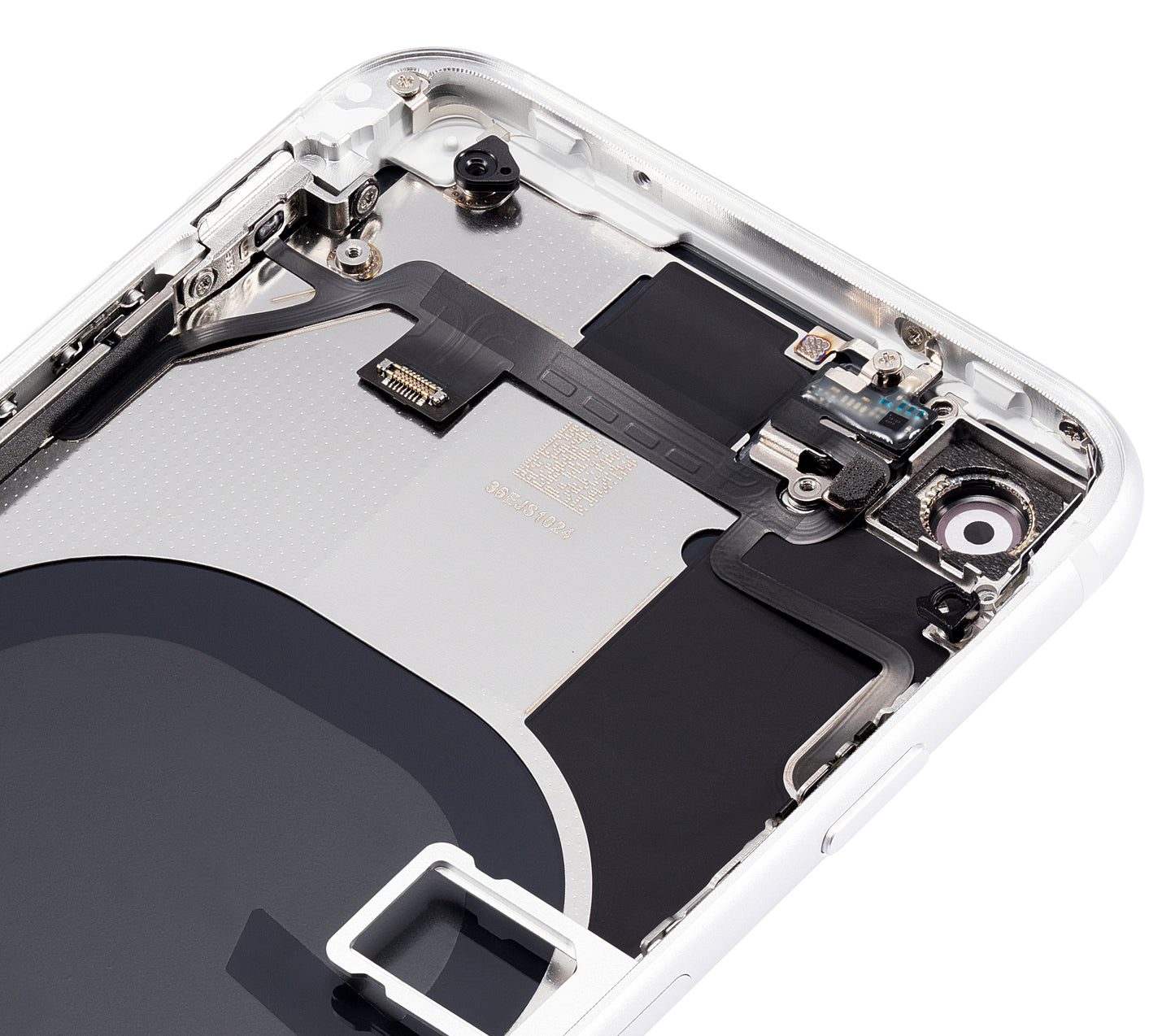 Back Housing W/ Small Components Pre-Installed For iPhone SE (2020) (No Logo) (Aftermarket Plus) (White)