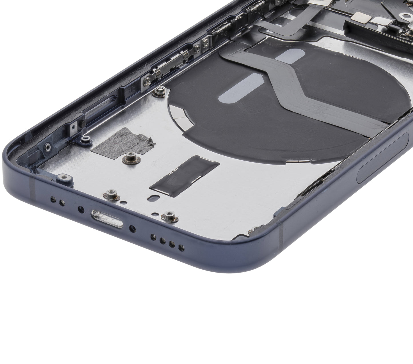 Back Housing W/ Small Parts For iPhone 12 Mini (EU / Global Version) (Used OEM Pull: Grade A) (Blue)