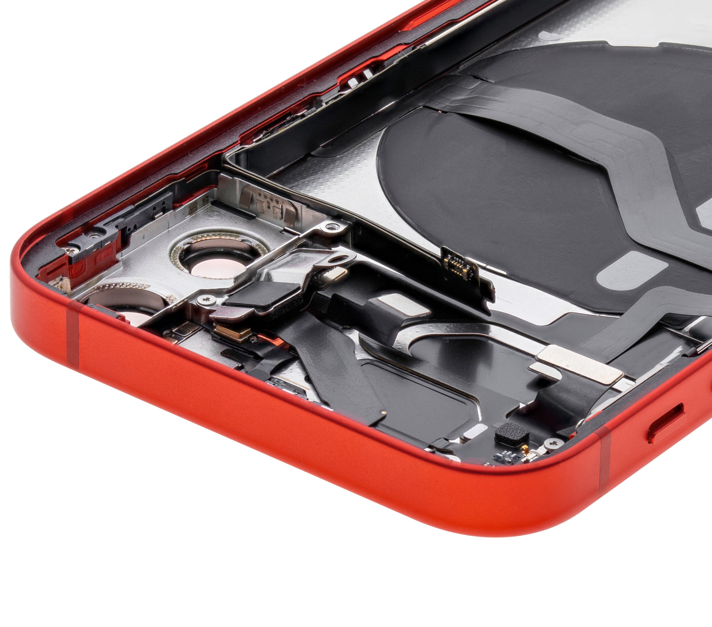 Back Housing W/ Small Parts For iPhone 12 Mini (US Version) (Used OEM Pull: Grade B) (Red)