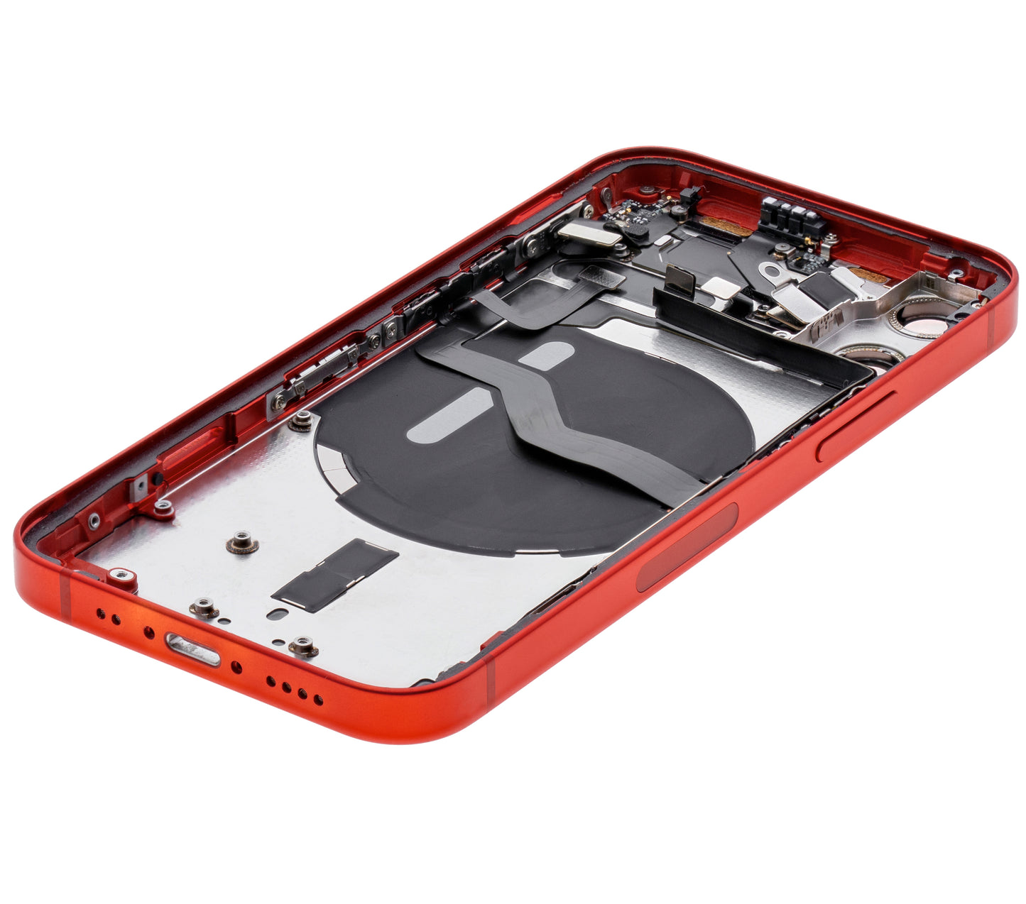 Back Housing W/ Small Parts For iPhone 12 Mini (US Version) (Used OEM Pull: Grade C) (Red)