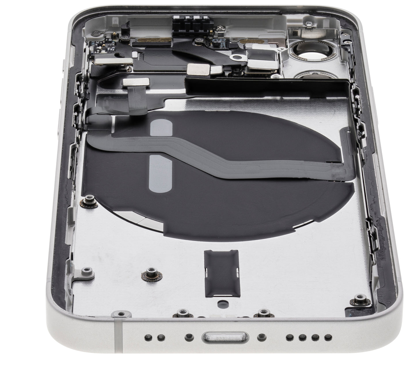 Back Housing W/ Small Parts For iPhone 12 Mini (US Version) (Used OEM Pull: Grade B) (White)