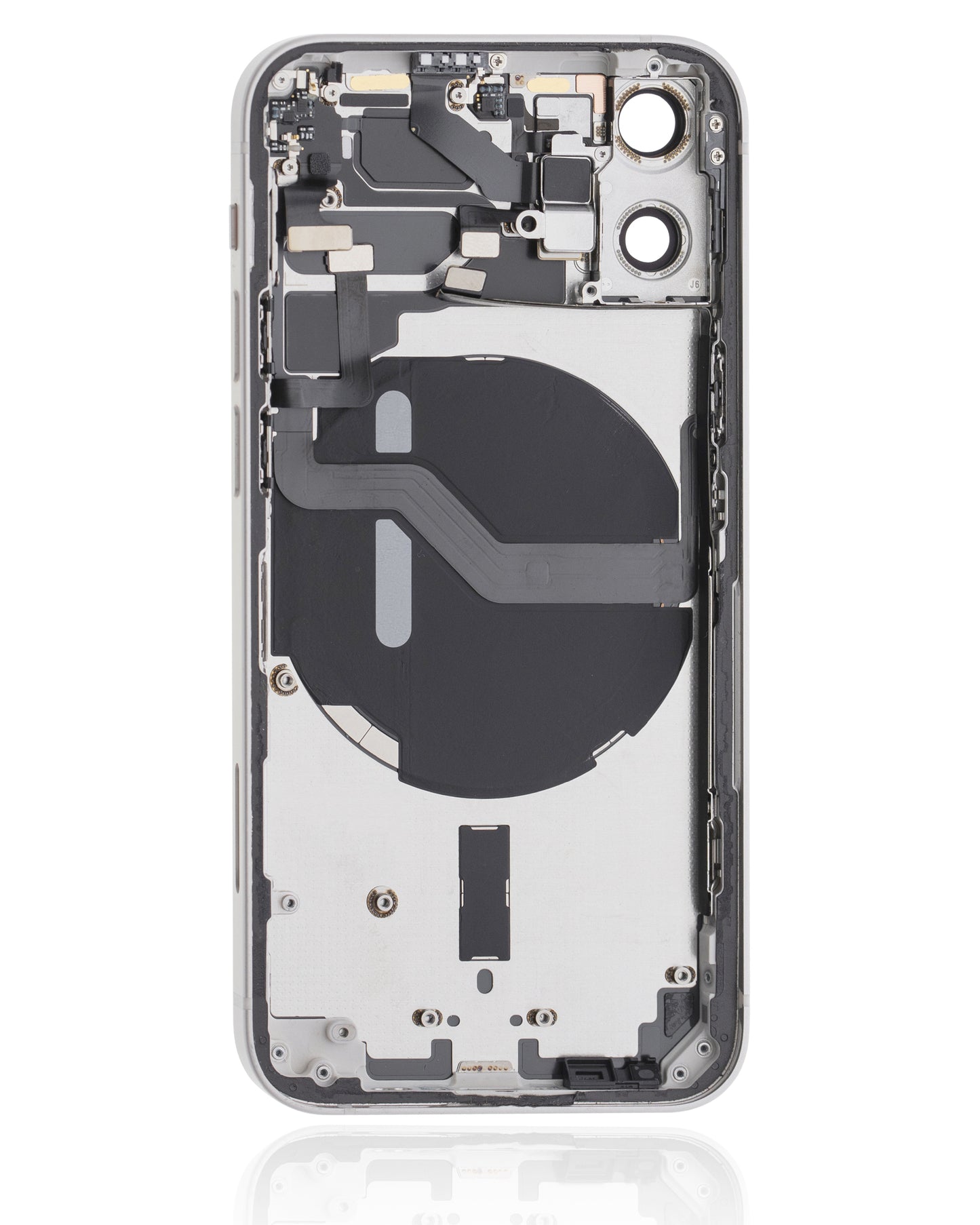 Back Housing W/ Small Parts For iPhone 12 Mini (US Version) (Used OEM Pull: Grade B) (White)