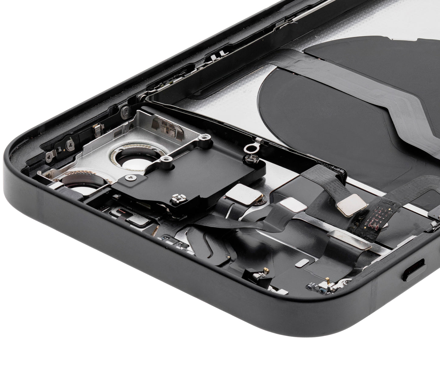 Back Housing W/ Small Parts For iPhone 12 (US Version) (Used OEM Pull: Grade B) (Black)