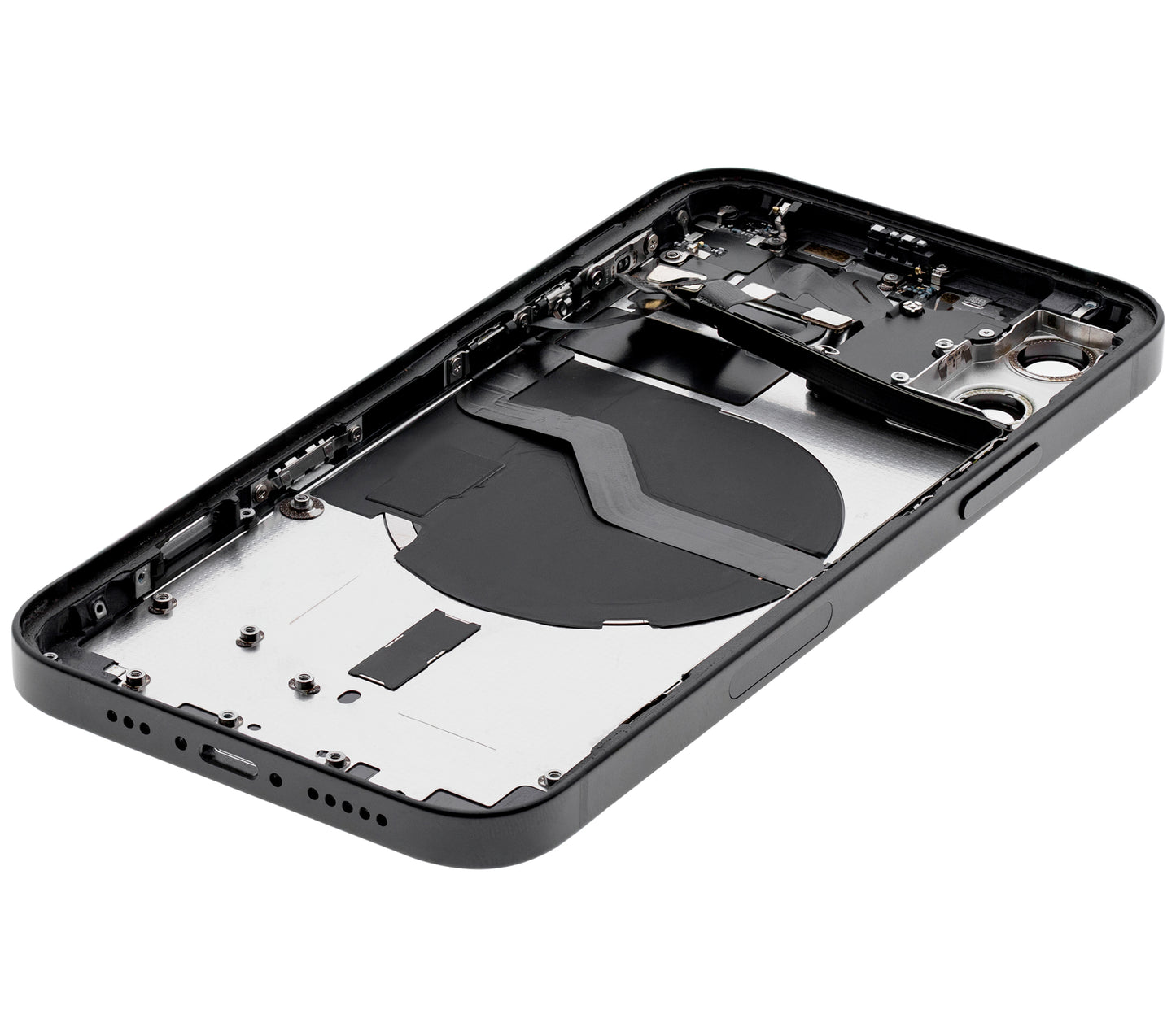 Back Housing W/ Small Parts For iPhone 12 (US Version) (Used OEM Pull: Grade B) (Black)